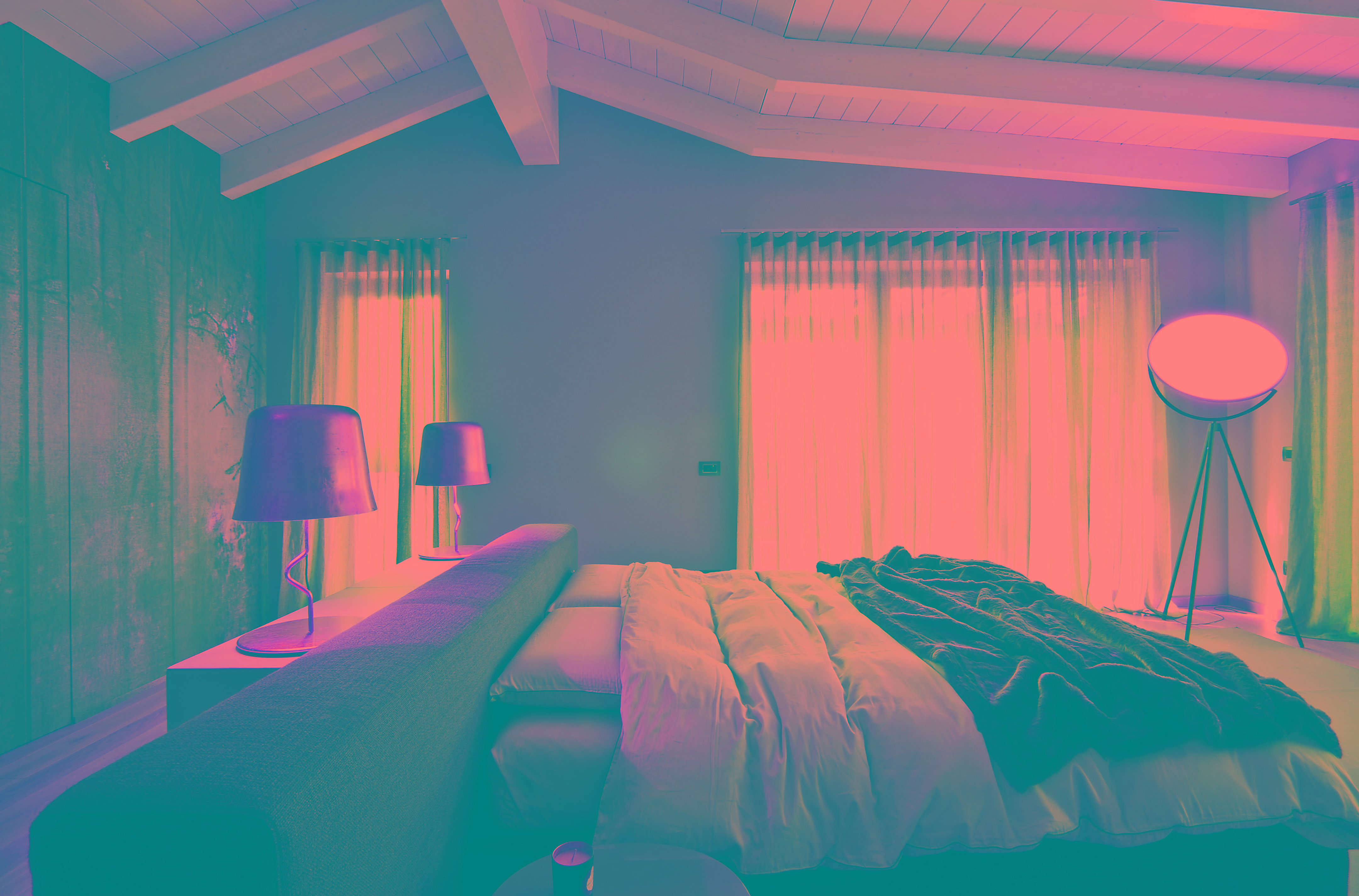 别墅，餐厅·木材和石头-13