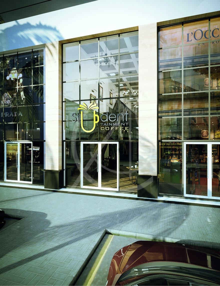 英伦风融合沙特文化,打造校园热点学生咖啡厅-1