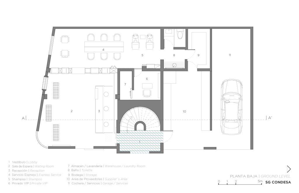 墨西哥城 Silvia Galván 康德萨美容院,历史与现代的完美融合-20