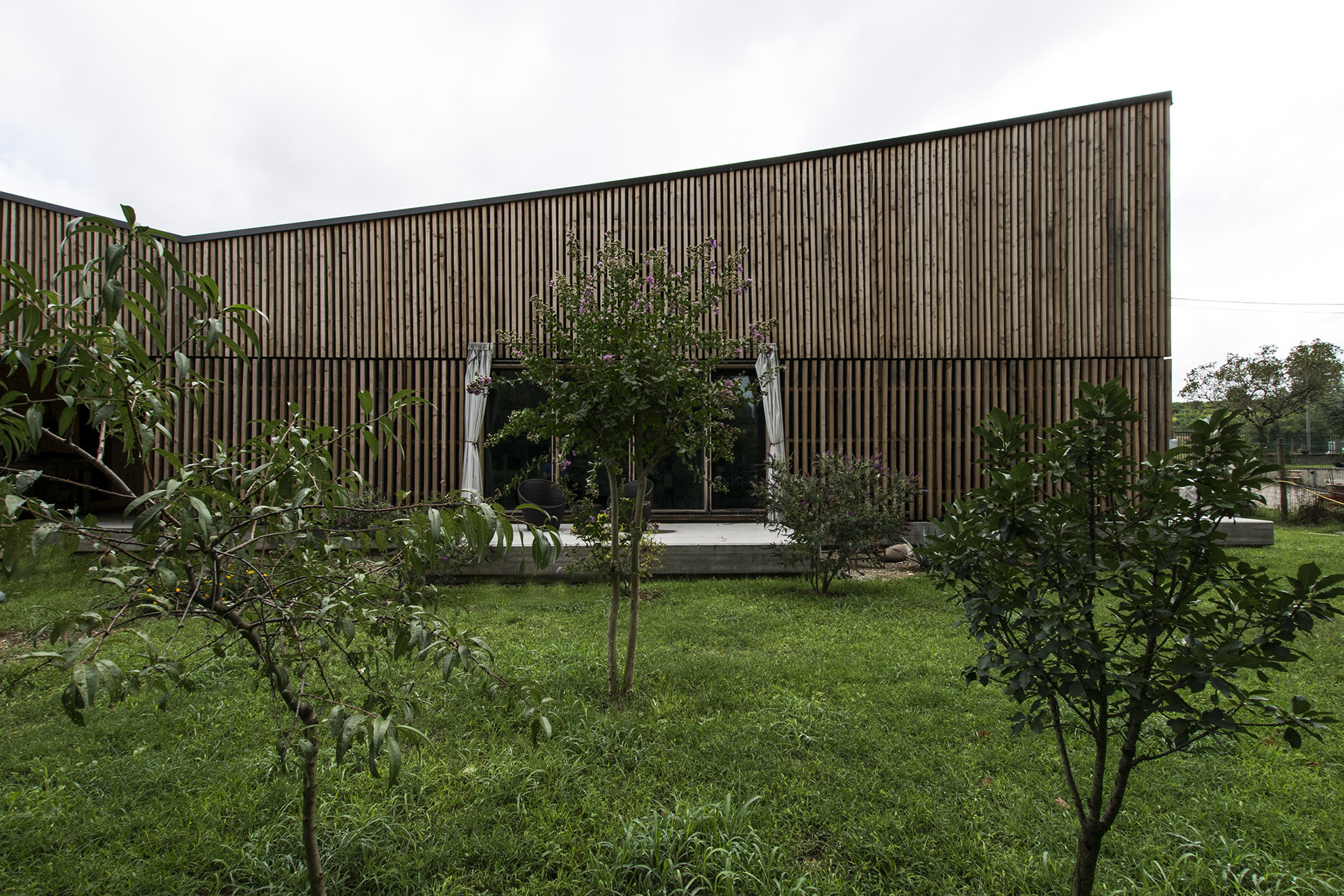 湖畔 V 型木质住宅-2