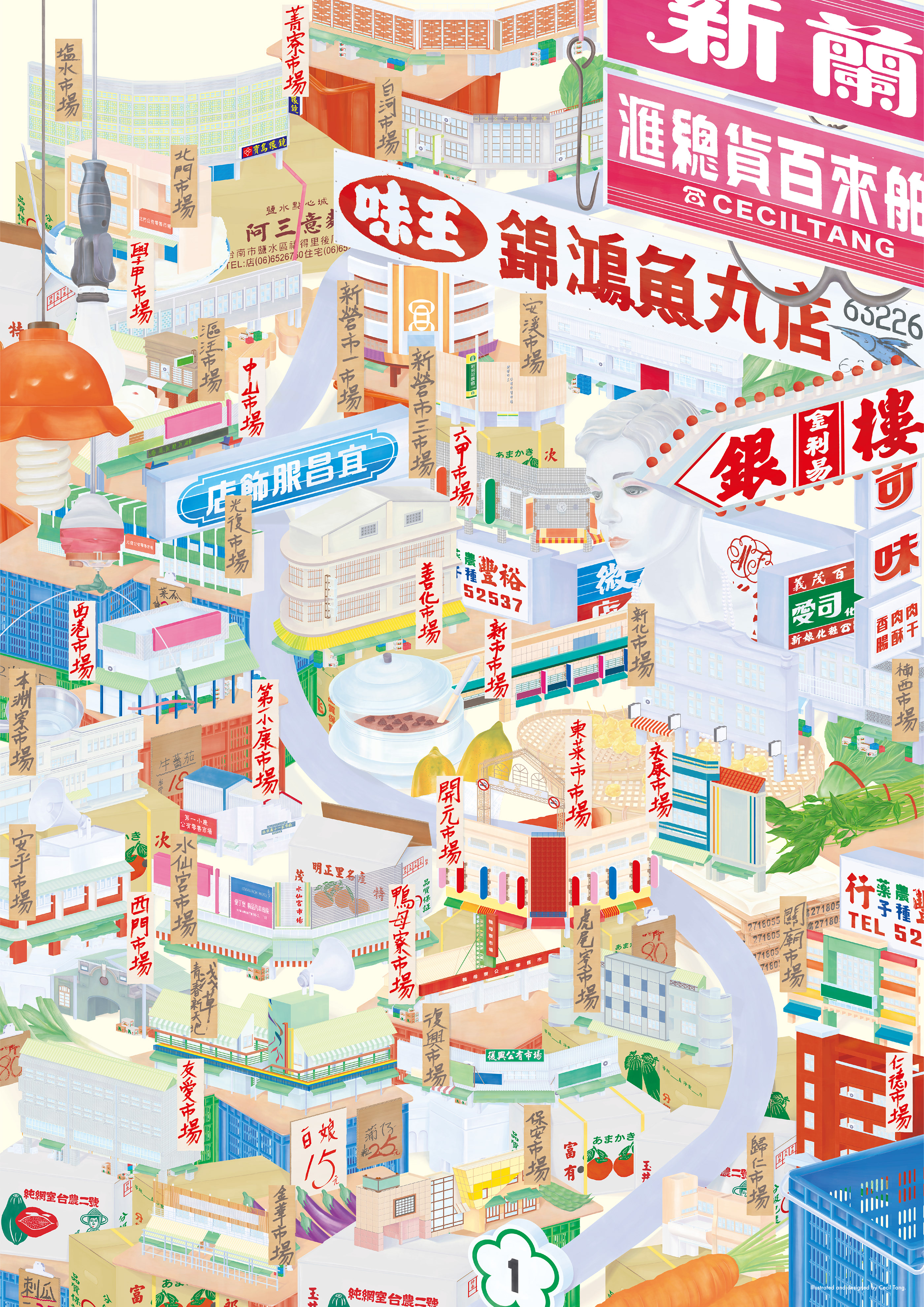踅菜市仔-台南菜市場摺頁｜Tainan Traditional Market Map-3