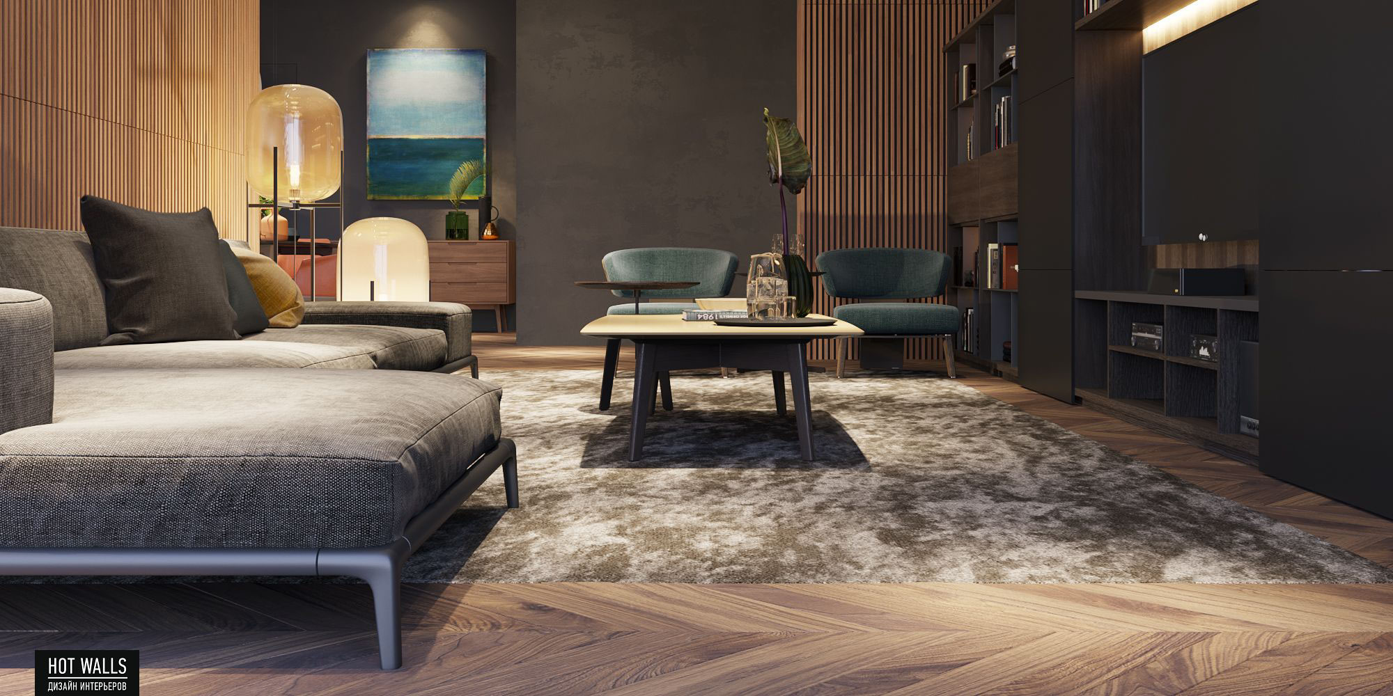 莫斯科公寓设计，融合城市风光与室内美学-2