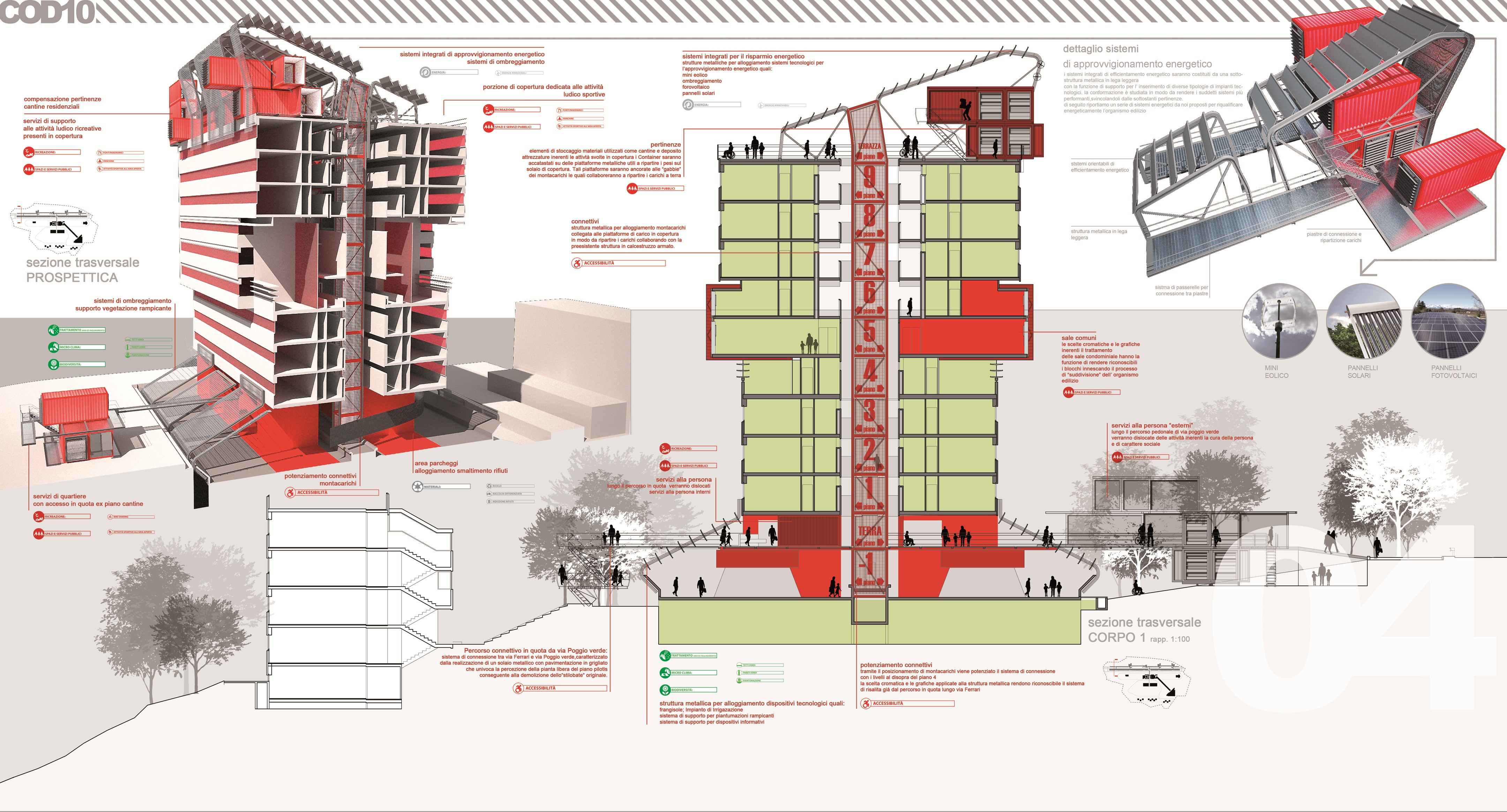 罗马城市再生项目“Rigenerare Corviale”-11