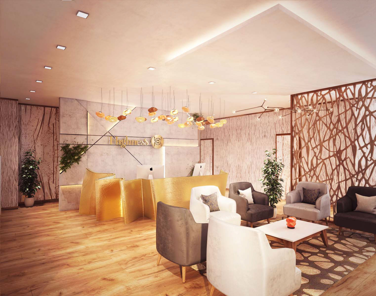 绿色植物疗愈心灵,美容诊所的舒适空间-1