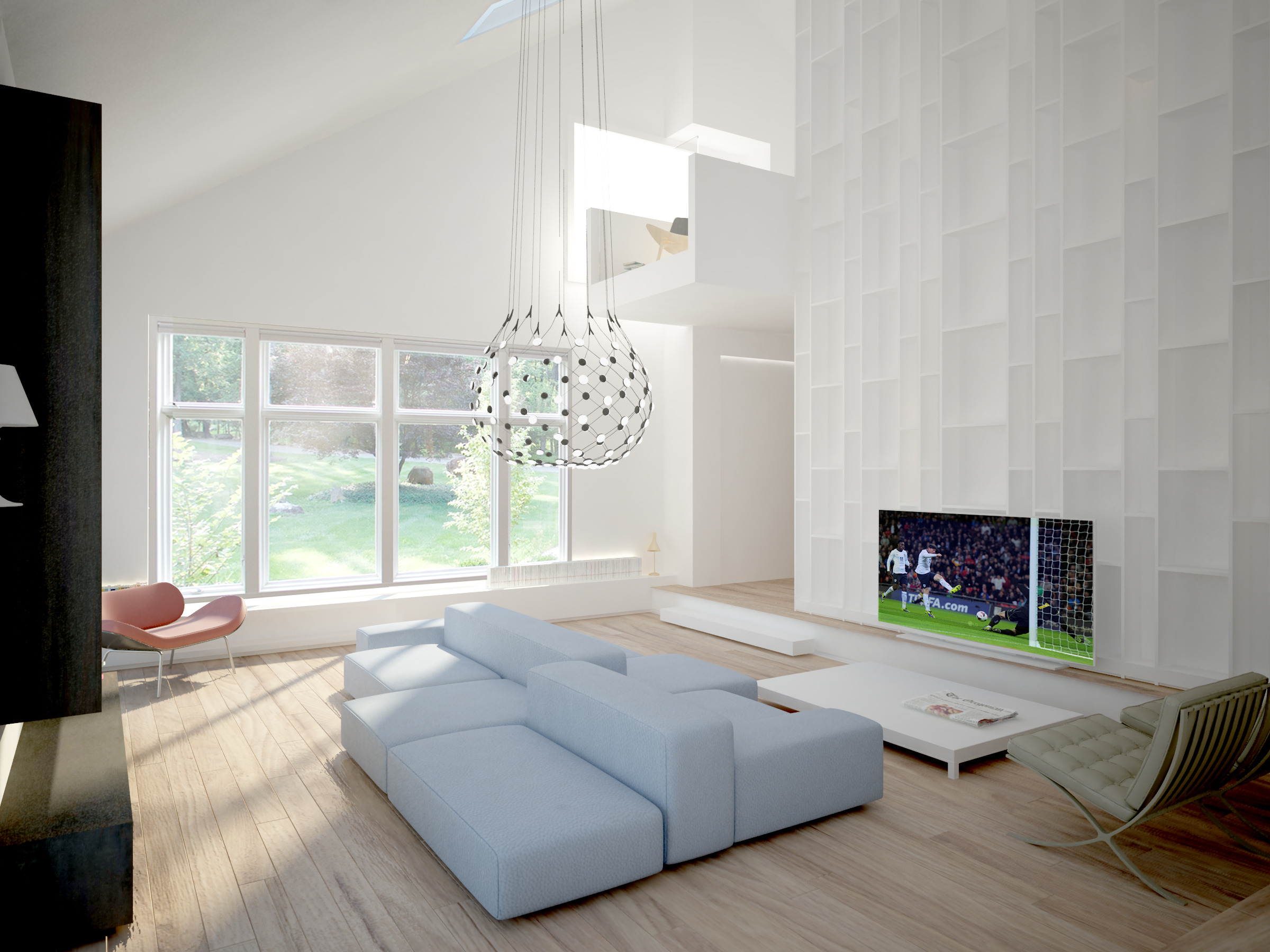 360°全景生活 | 新泽西森林中的家庭活动室-15