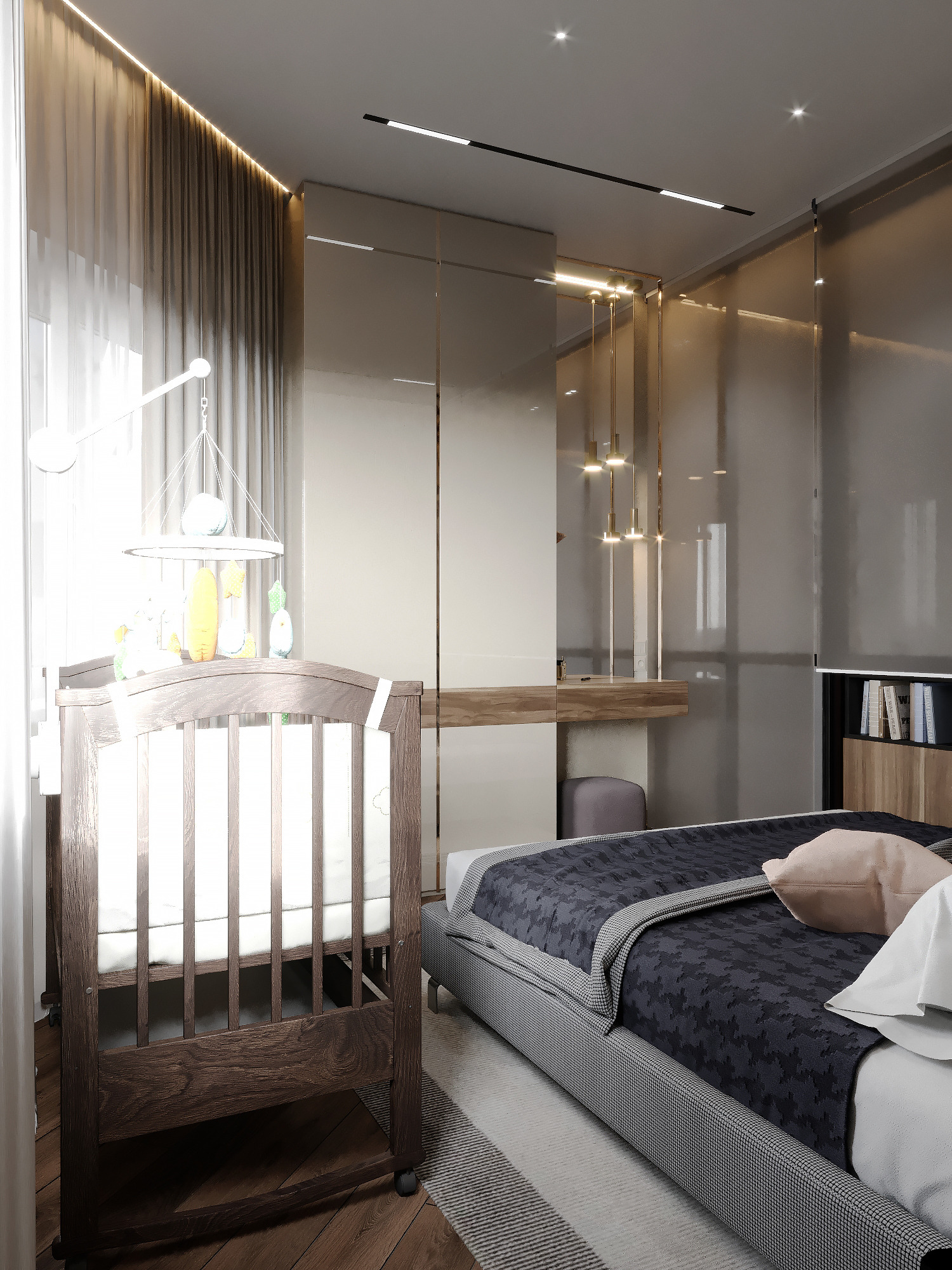 浪漫法式客厅，温馨和谐的家庭角落-15