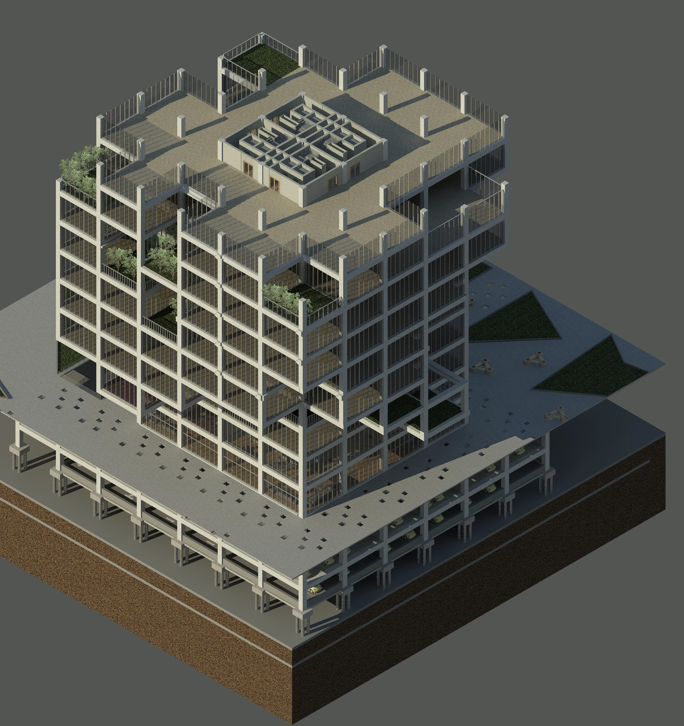 丹麦天空村 Rodovre 混合用途塔楼的 BIM 协调项目-15