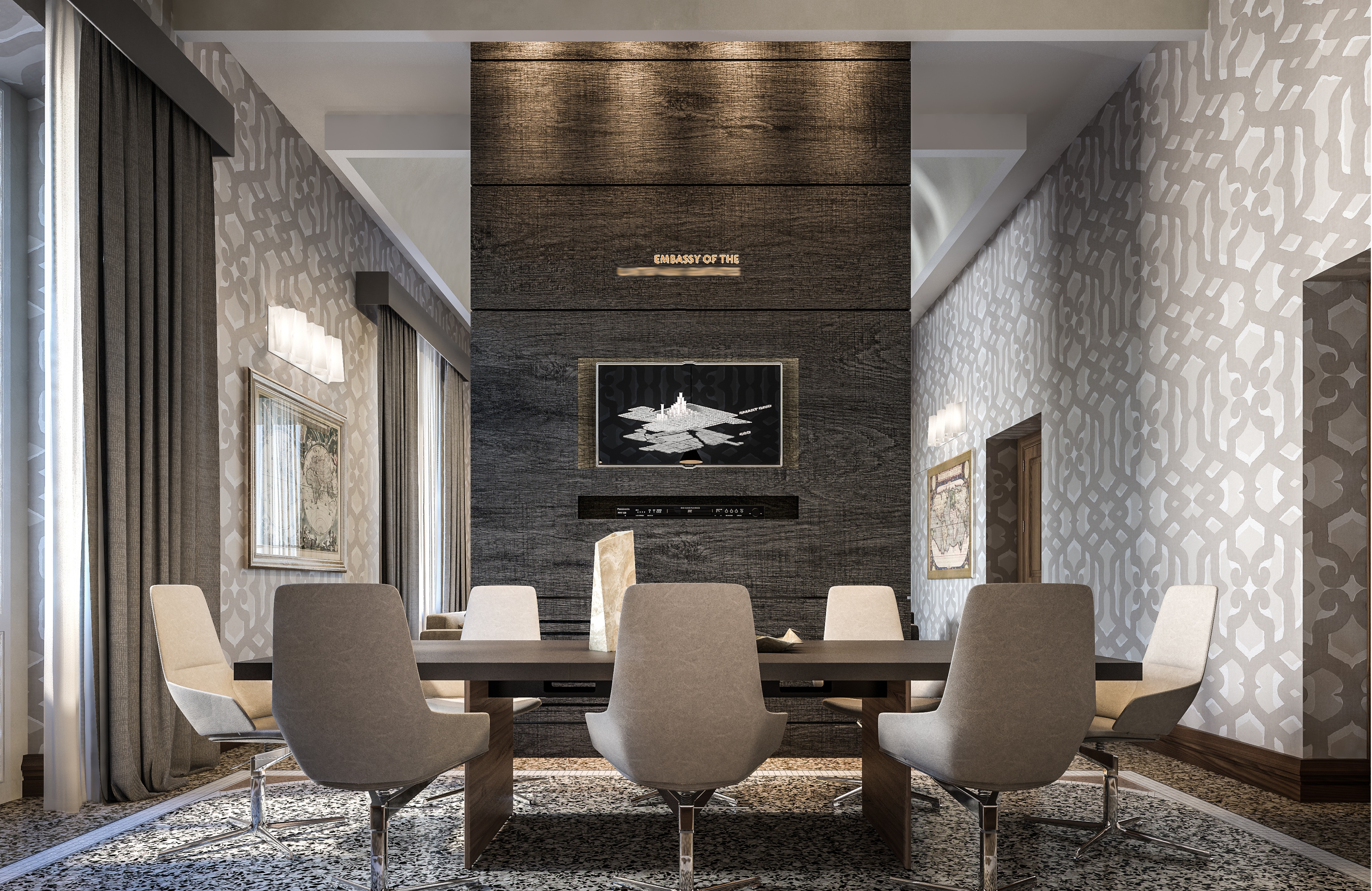 意大利罗马使馆别墅室内设计-45