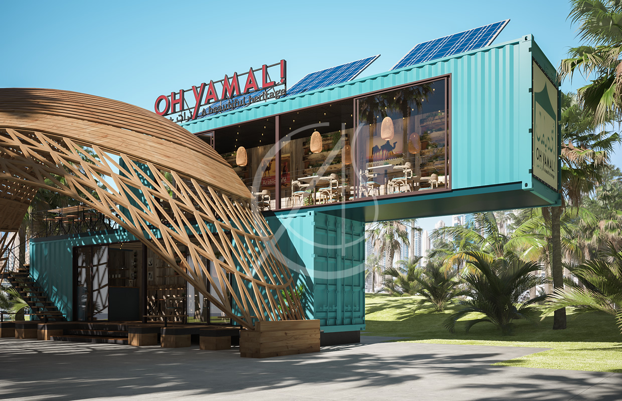 ho yamal emirati eco friendly cafe container design-0