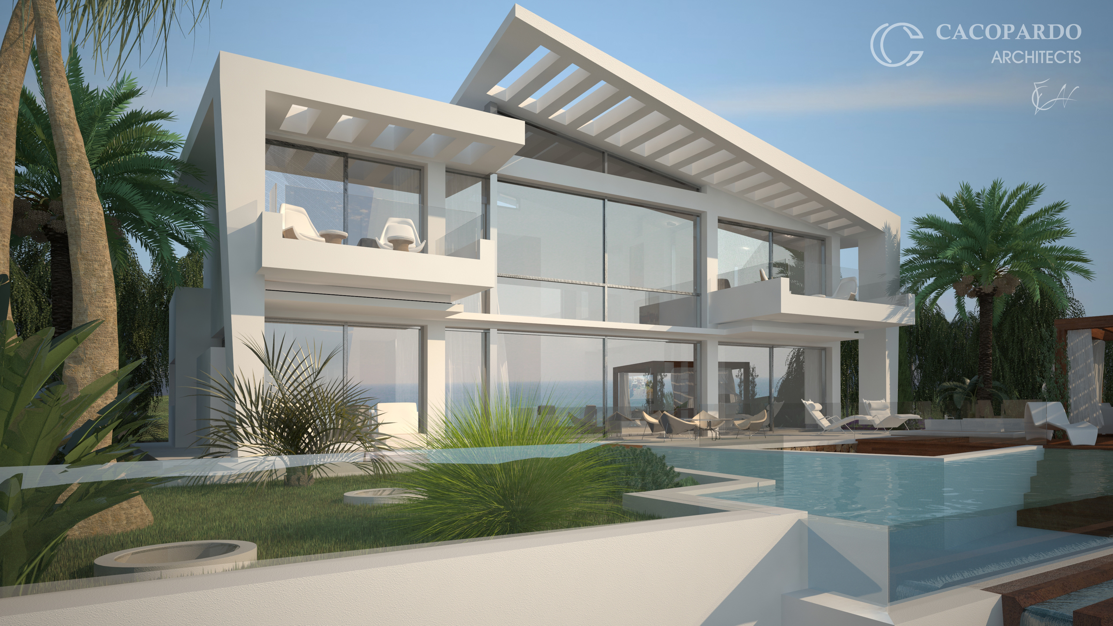 地中海风情豪华别墅,设计师打造无限海景视野-3