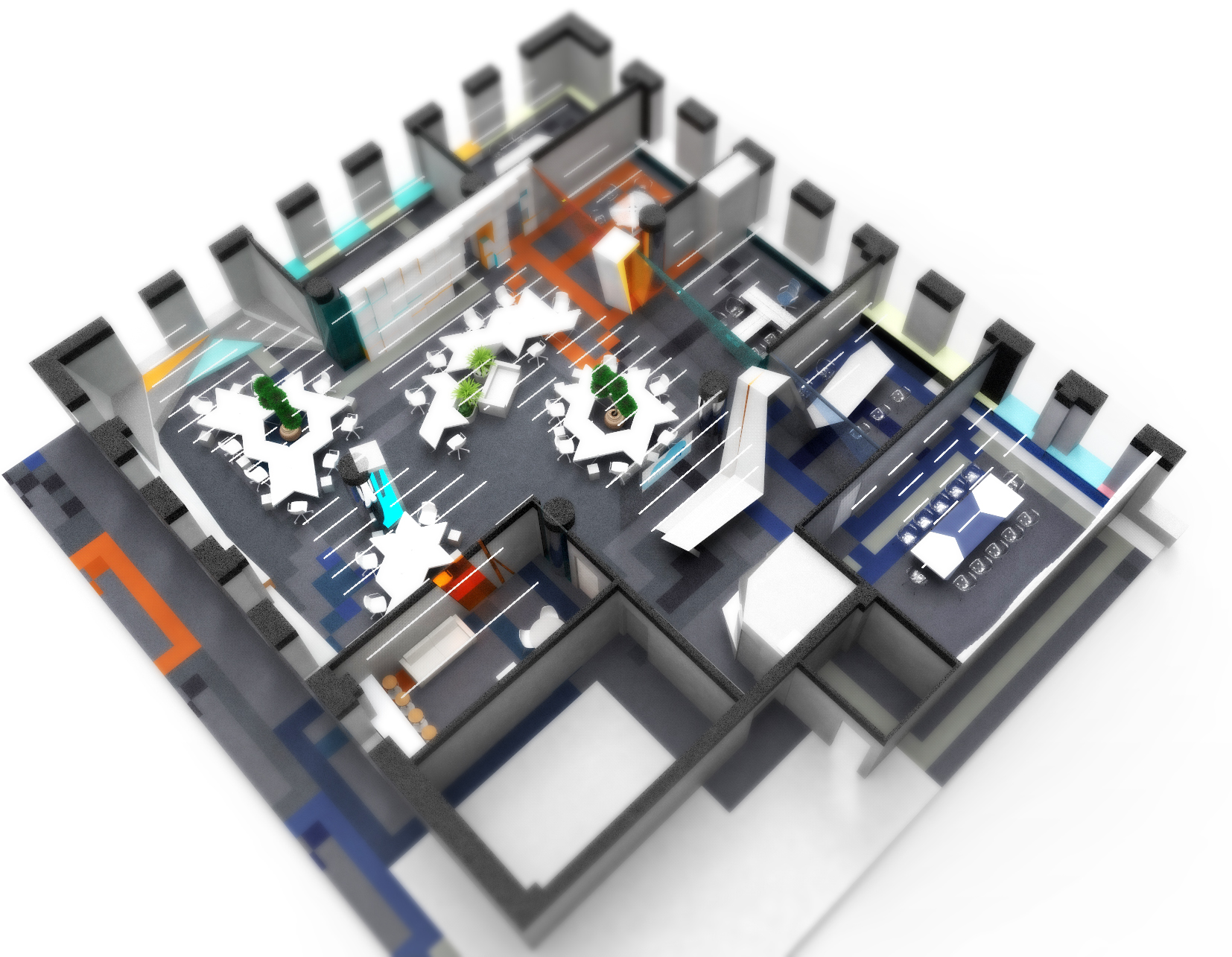 莫斯科 1S-Bitrix 办公室 | 几何艺术与光影的完美结合-31