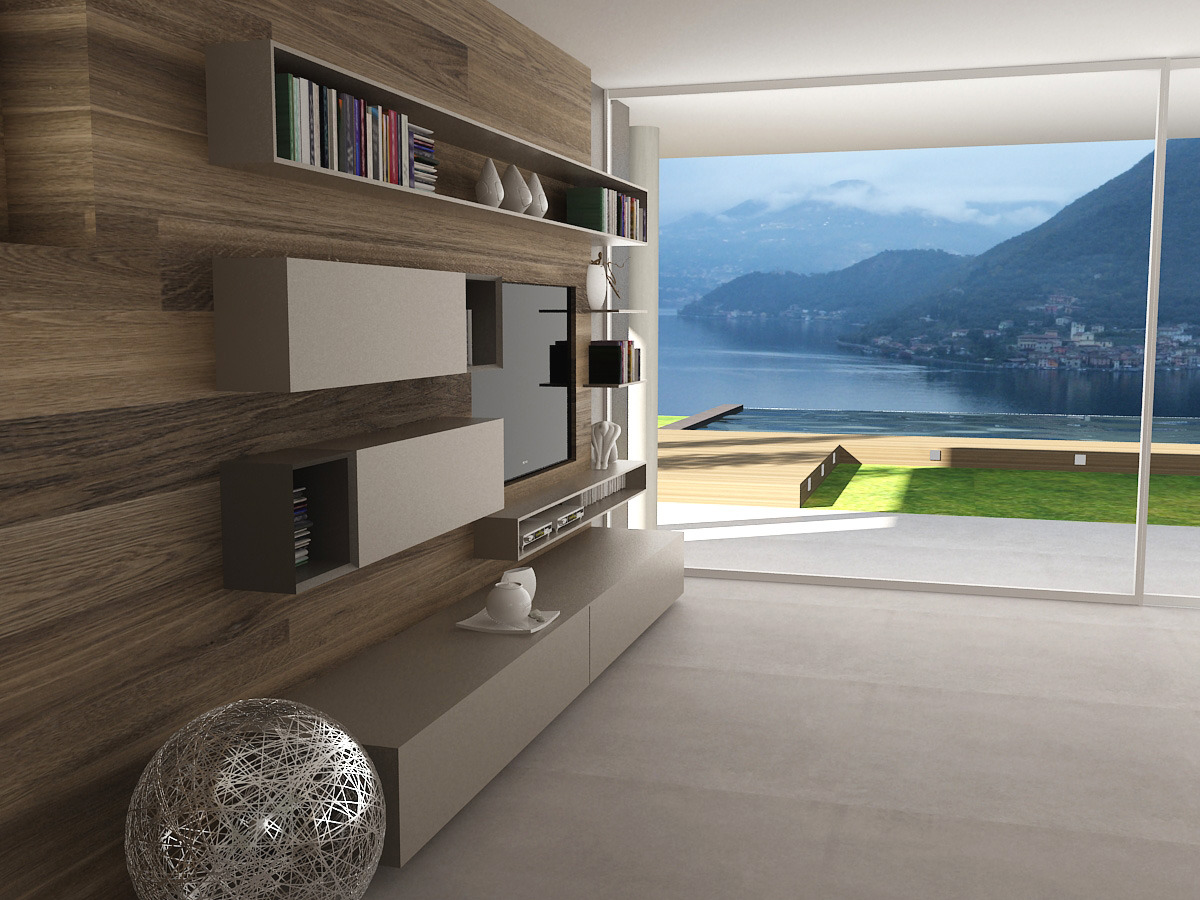 2014 年完工的意大利湖边别墅室内设计-5