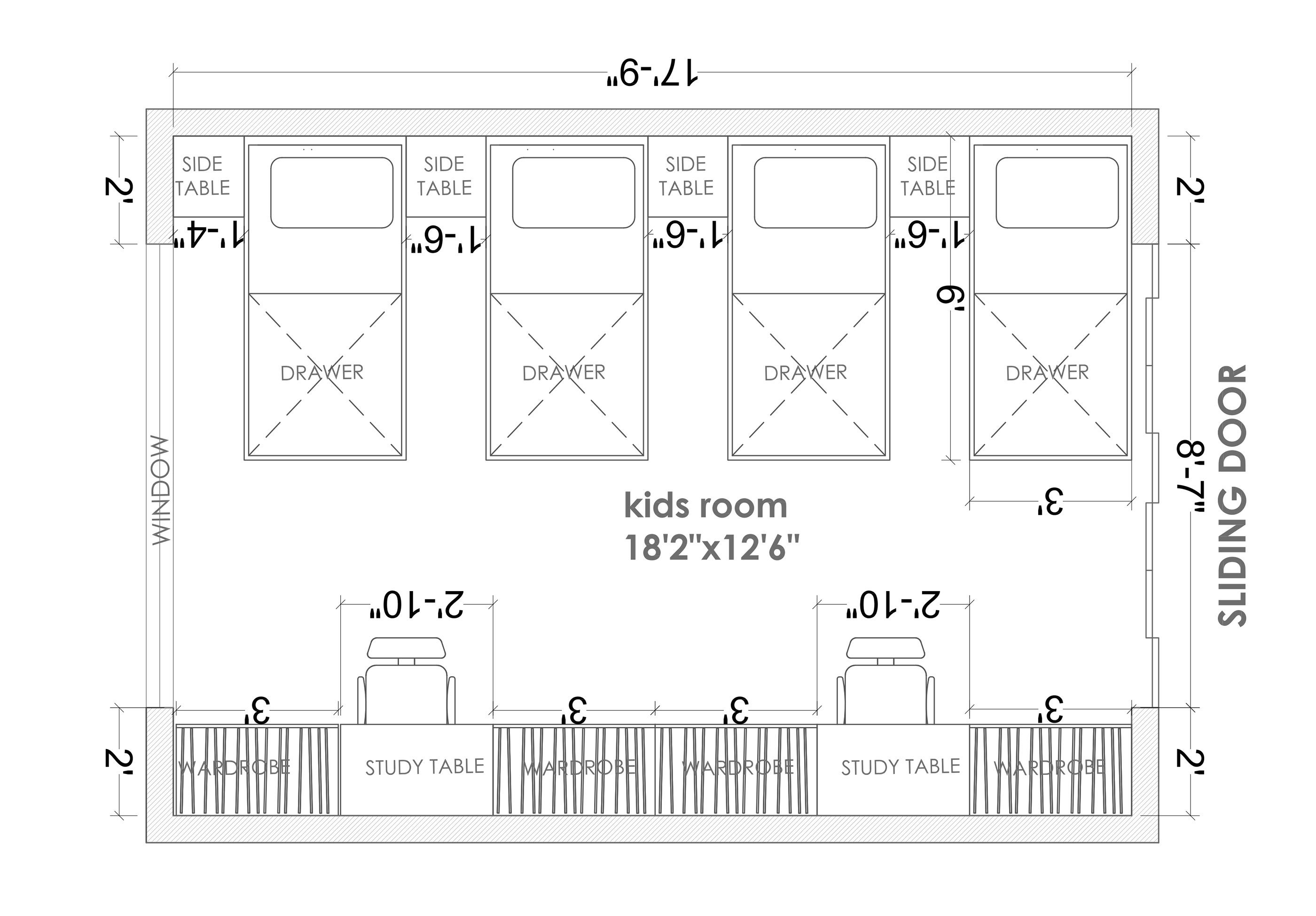 四童共享空间 明亮温馨儿童卧室设计-2
