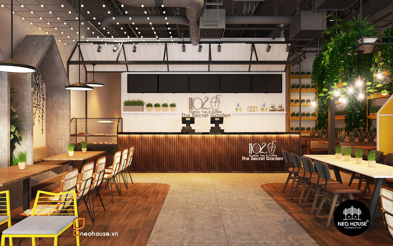 越南胡志明市美丽咖啡馆室内设计案例解析-2