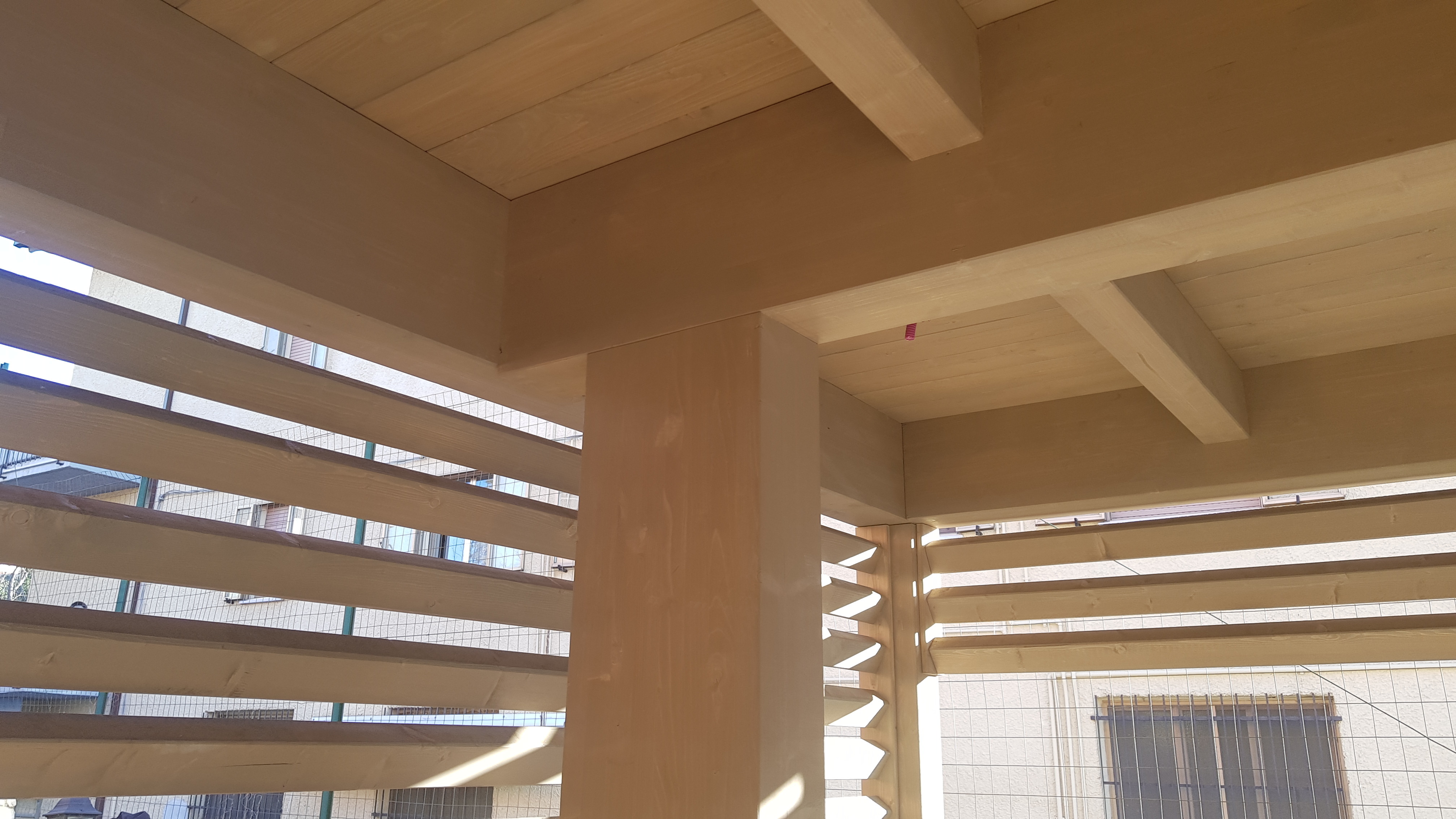 2019 年完成的独立住宅木结构顶部设计-9