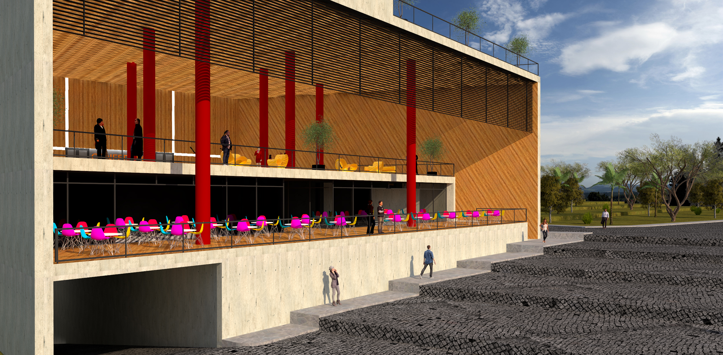 热带气候下的半开放式影院设计——以 Rwanda 的 King's Palace 为灵感-14