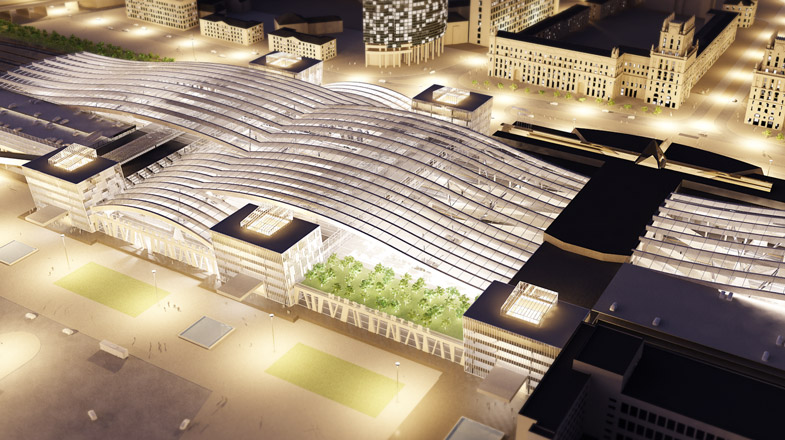 Minsk·Central(梦幻透明屋顶下的 Minsk 中央车站综合体)-9