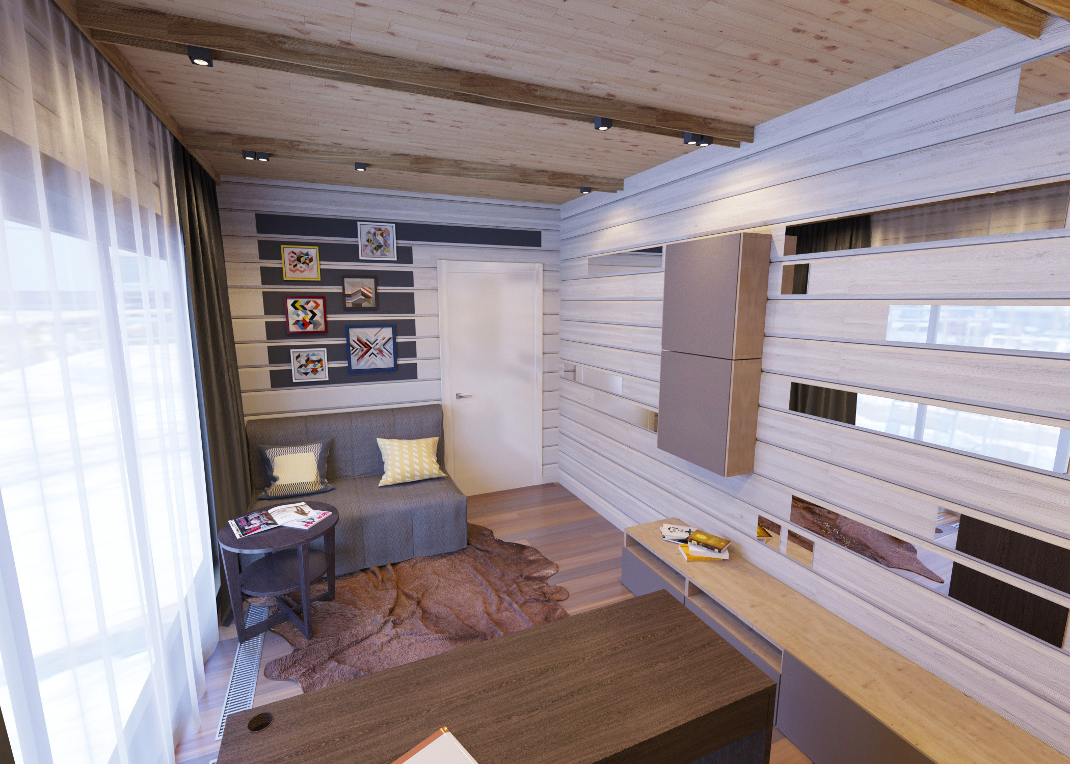 木质空间的艺术 | 温馨二居室的室内设计-3