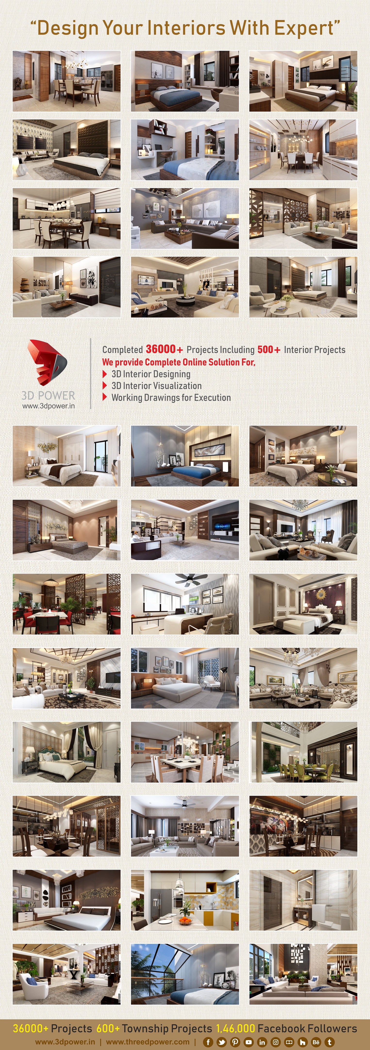 3D 室内设计案例 | 单家庭住宅的精致室内空间-34