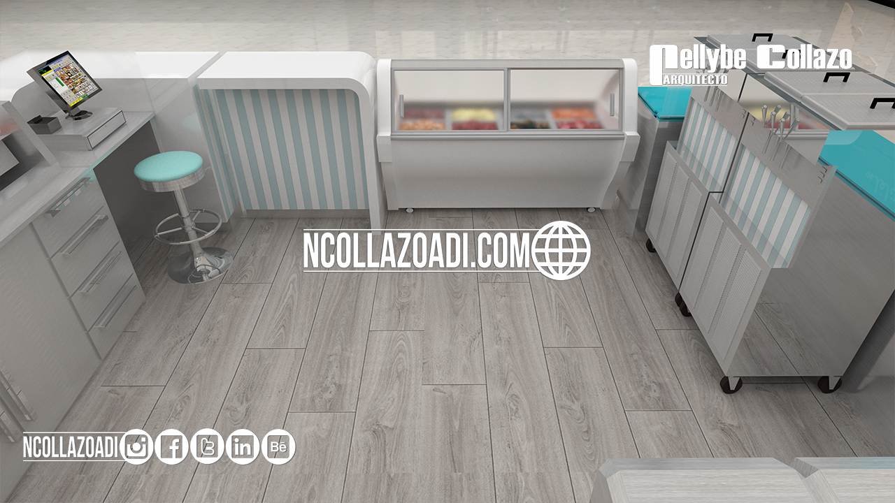 05/02017 Ice Cream Stand Design and Vray 3D Model-6