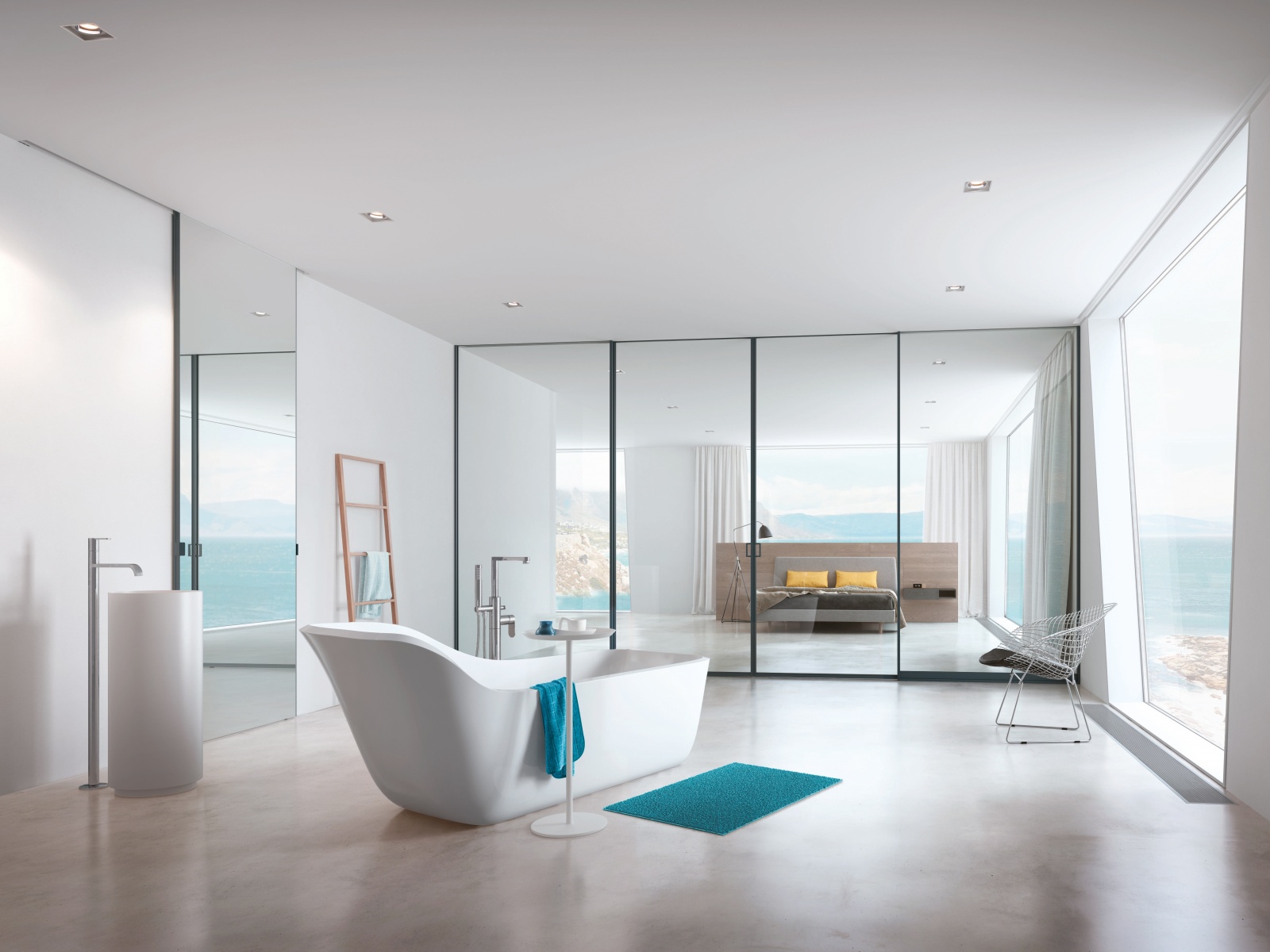 黑色调玻璃隔断打造现代复式公寓-18