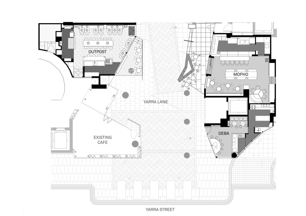 HASSELL   墨尔本亚拉街餐厅Yarra Lane  Hassell-5
