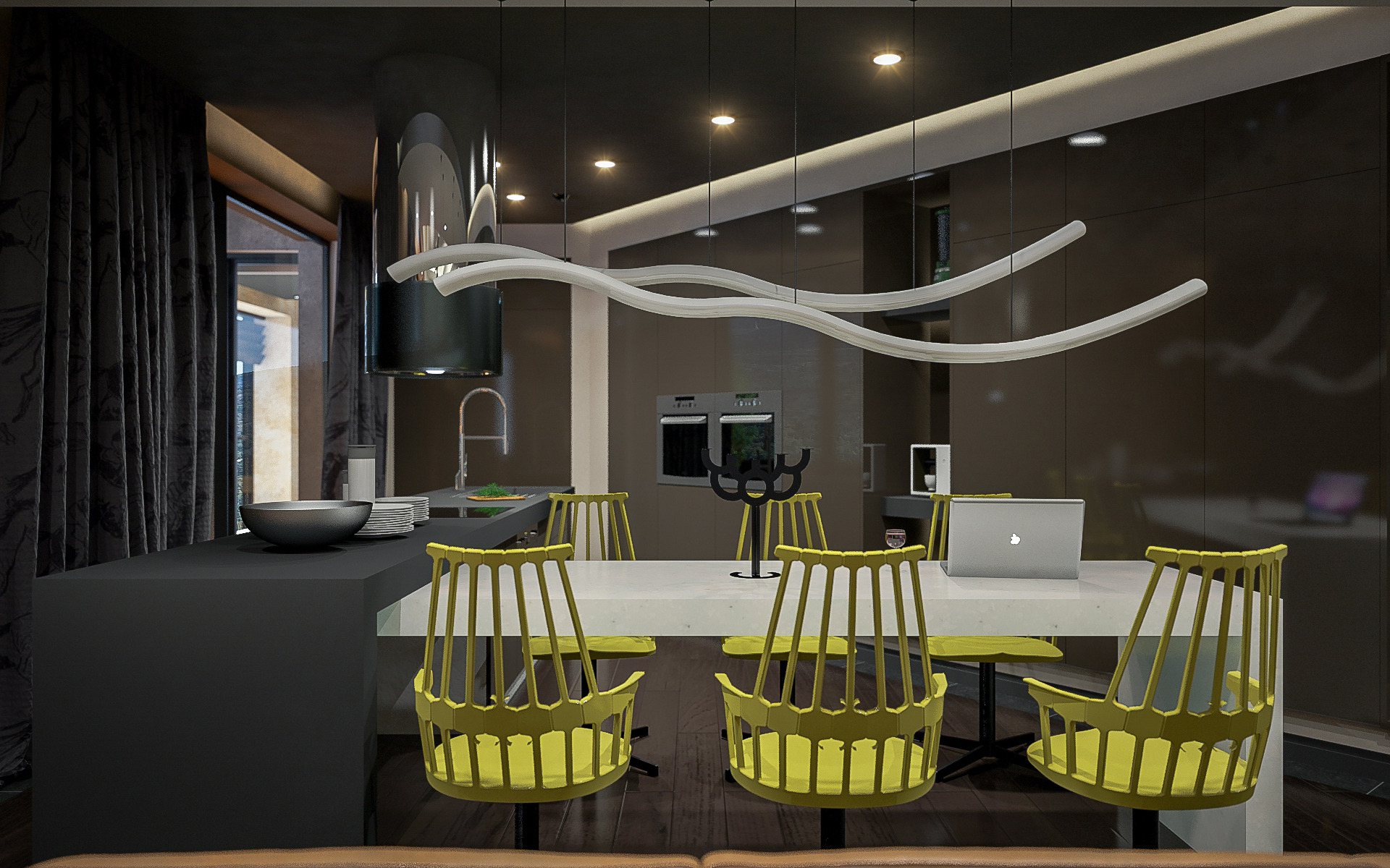 都市幻影 | 200 平米顶层公寓设计-6