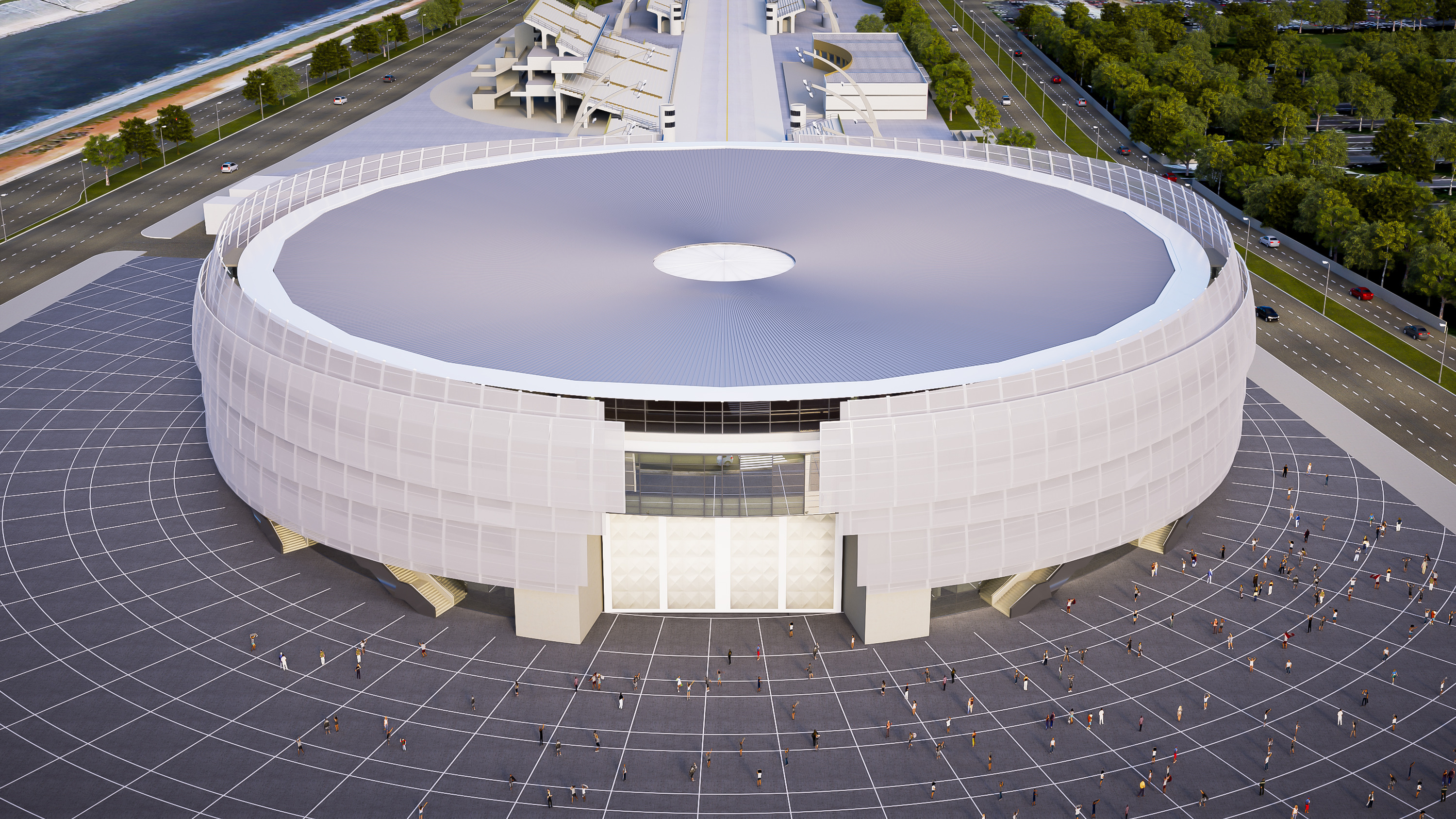 巴西里约热内卢桑巴舞庆典广场多功能运动场馆设计-2