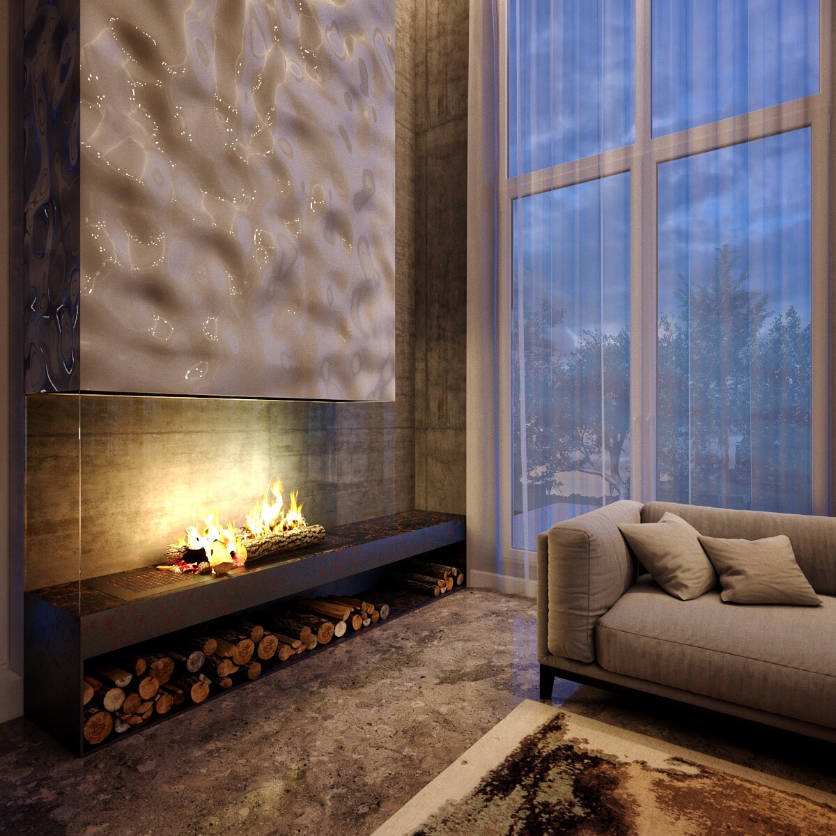 乌克兰极简私人住宅设计-24