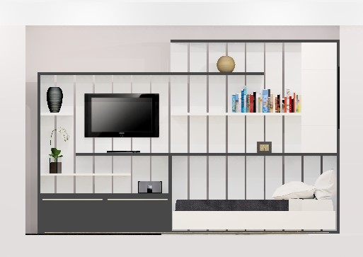 2015 年嵌入式书架床设计-0