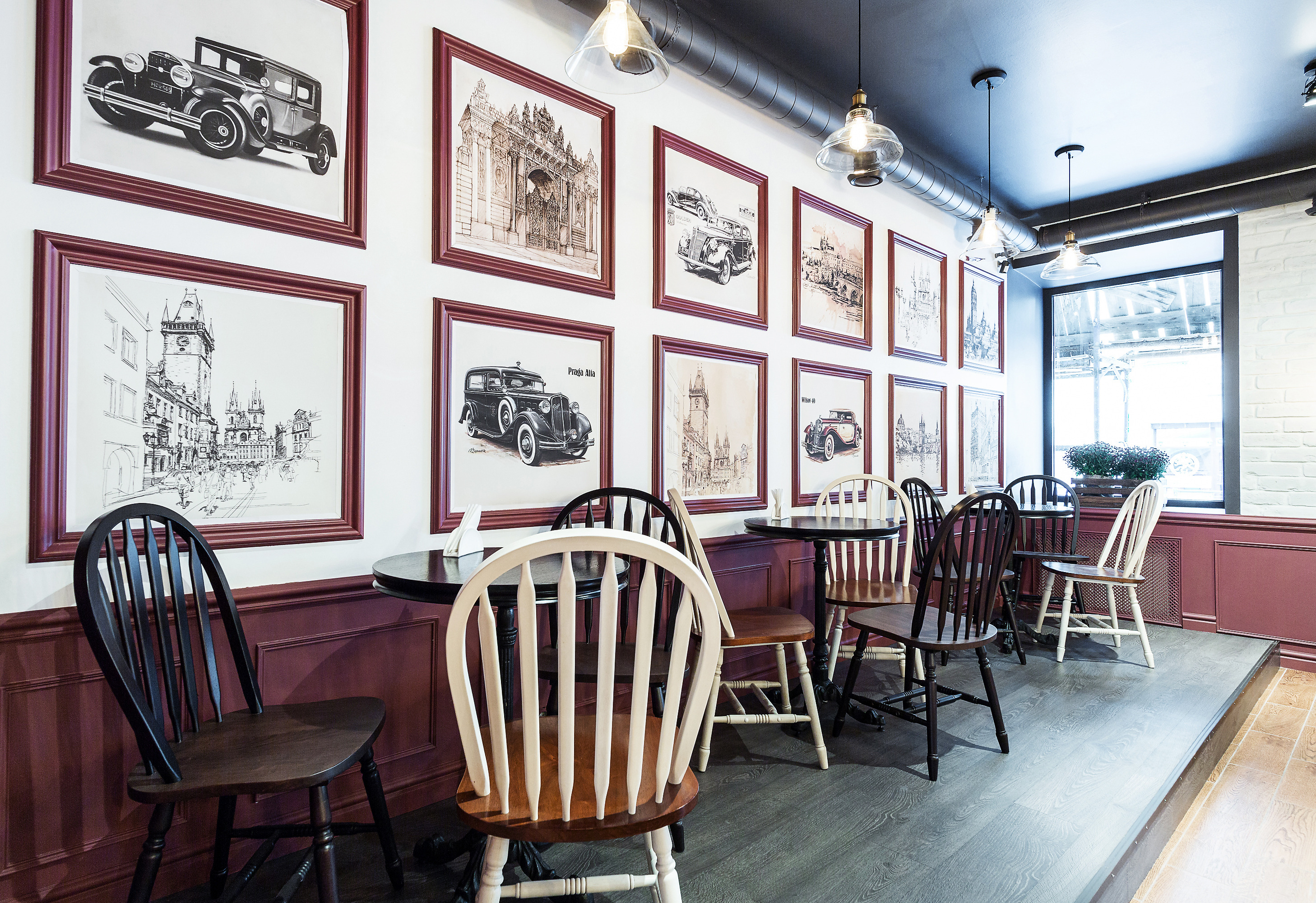 历史砖石与深色调的完美结合，打造温馨咖啡馆空间-0