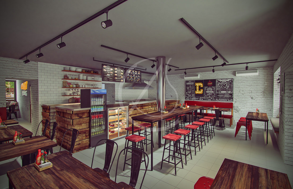 喀山工艺汉堡餐厅 | 工业风中的温馨之作-4