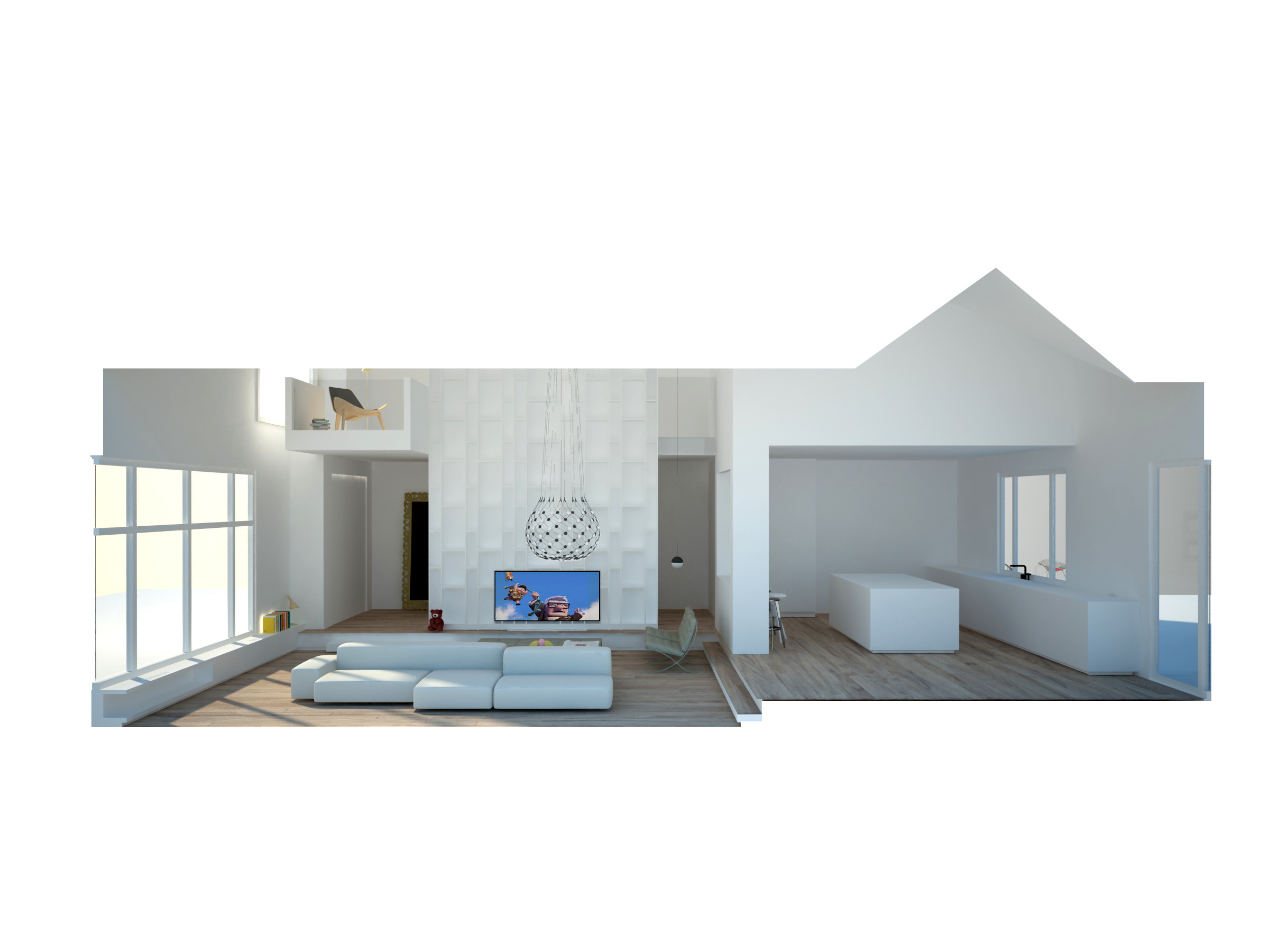 360°全景生活 | 新泽西森林中的家庭活动室-10