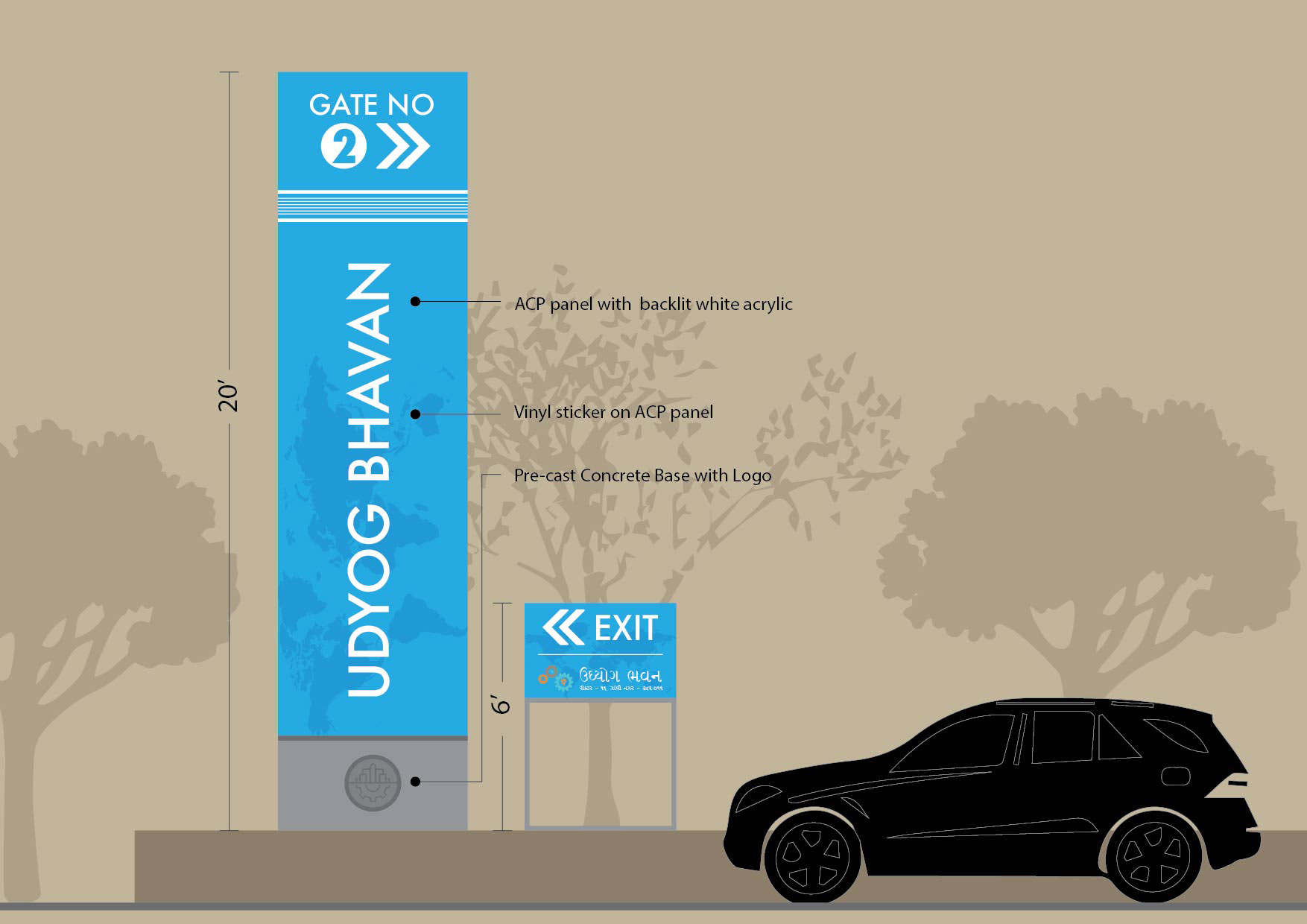 Udhyog Bhawan 趣味导向标识系统设计-5