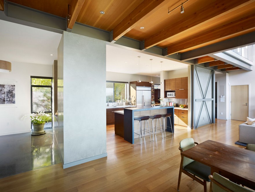 加州索萨利托现代山坡家园-10