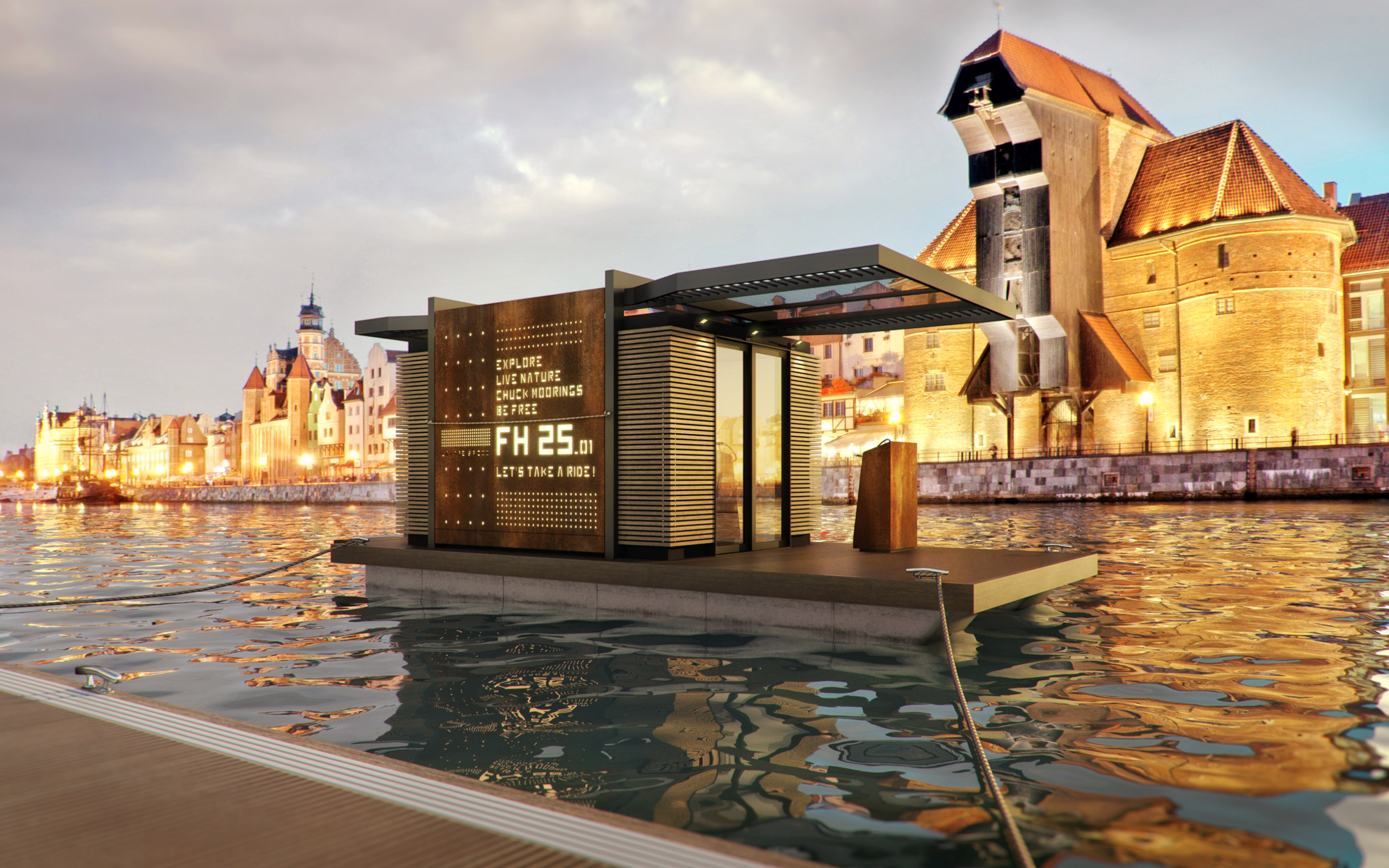 波兰 floating home FH25_ 水上度假屋设计-4