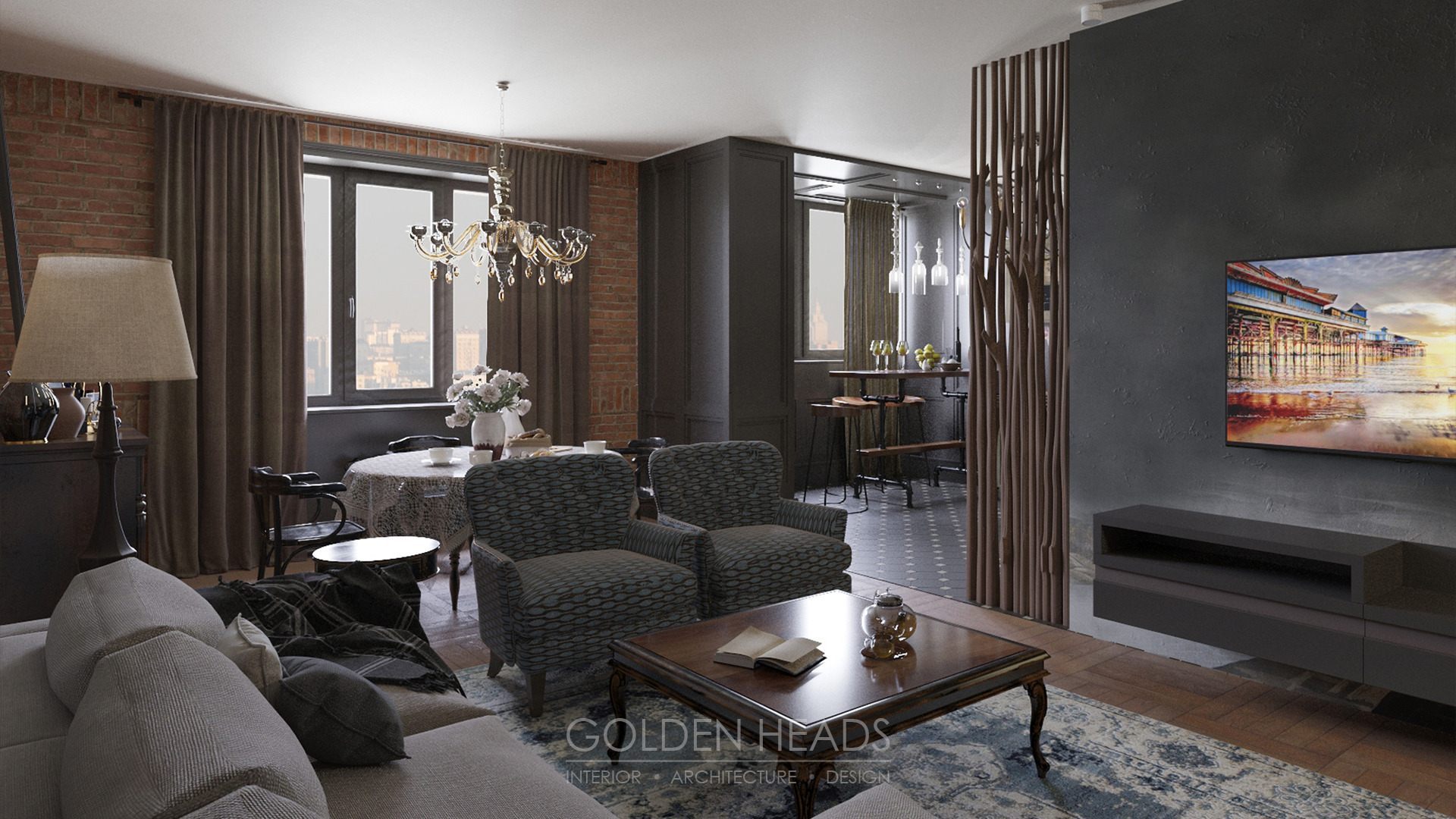 梦幻秋日林地，智慧猫头鹰的现代寓所-3