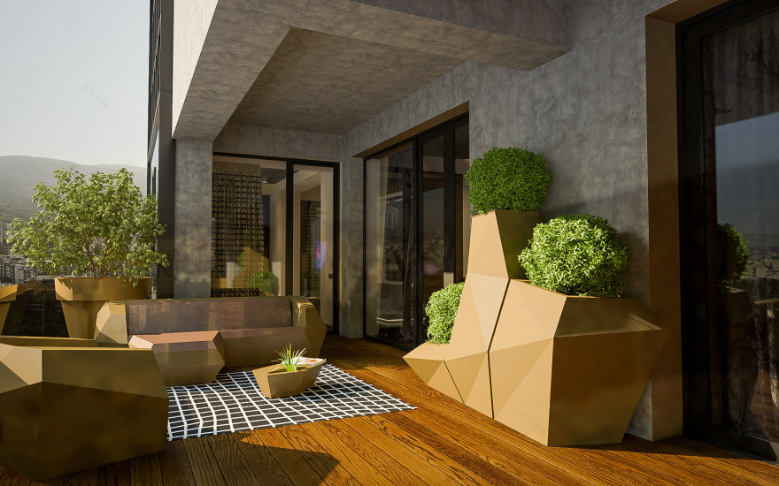 都市幻影 | 200 平米顶层公寓设计-18