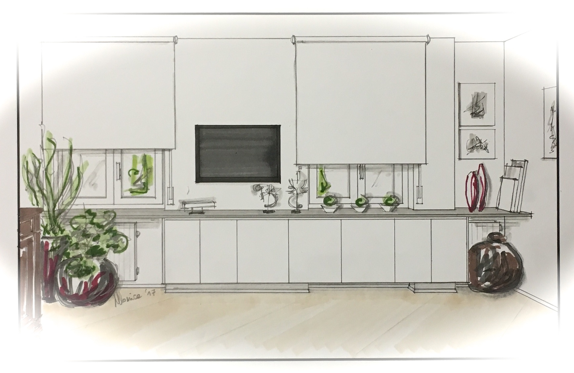 2017 年公寓室内设计案例 | 厨房与书房一体化改造-31