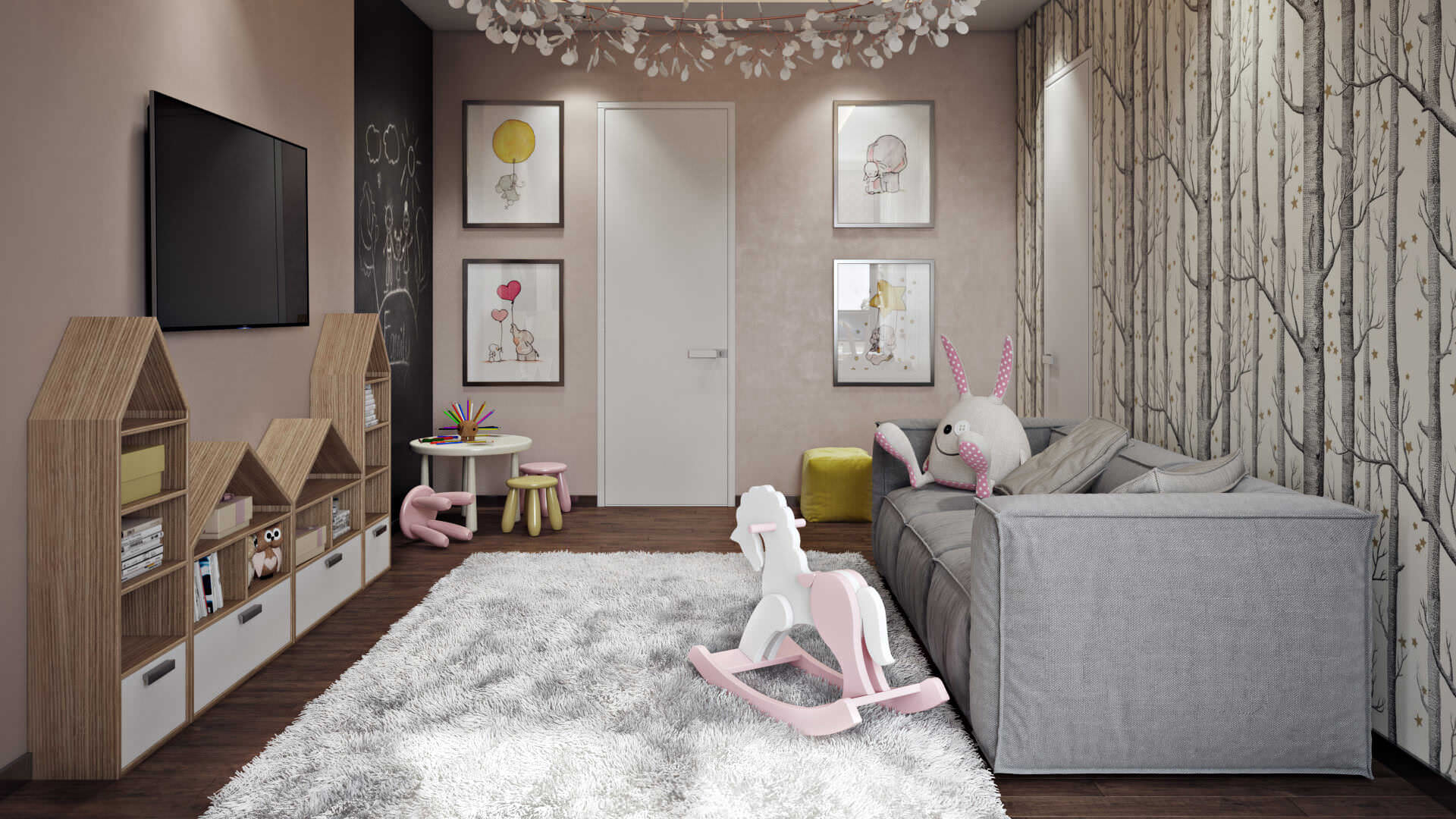 儿童卧室的 3D 建筑可视化魅力-6