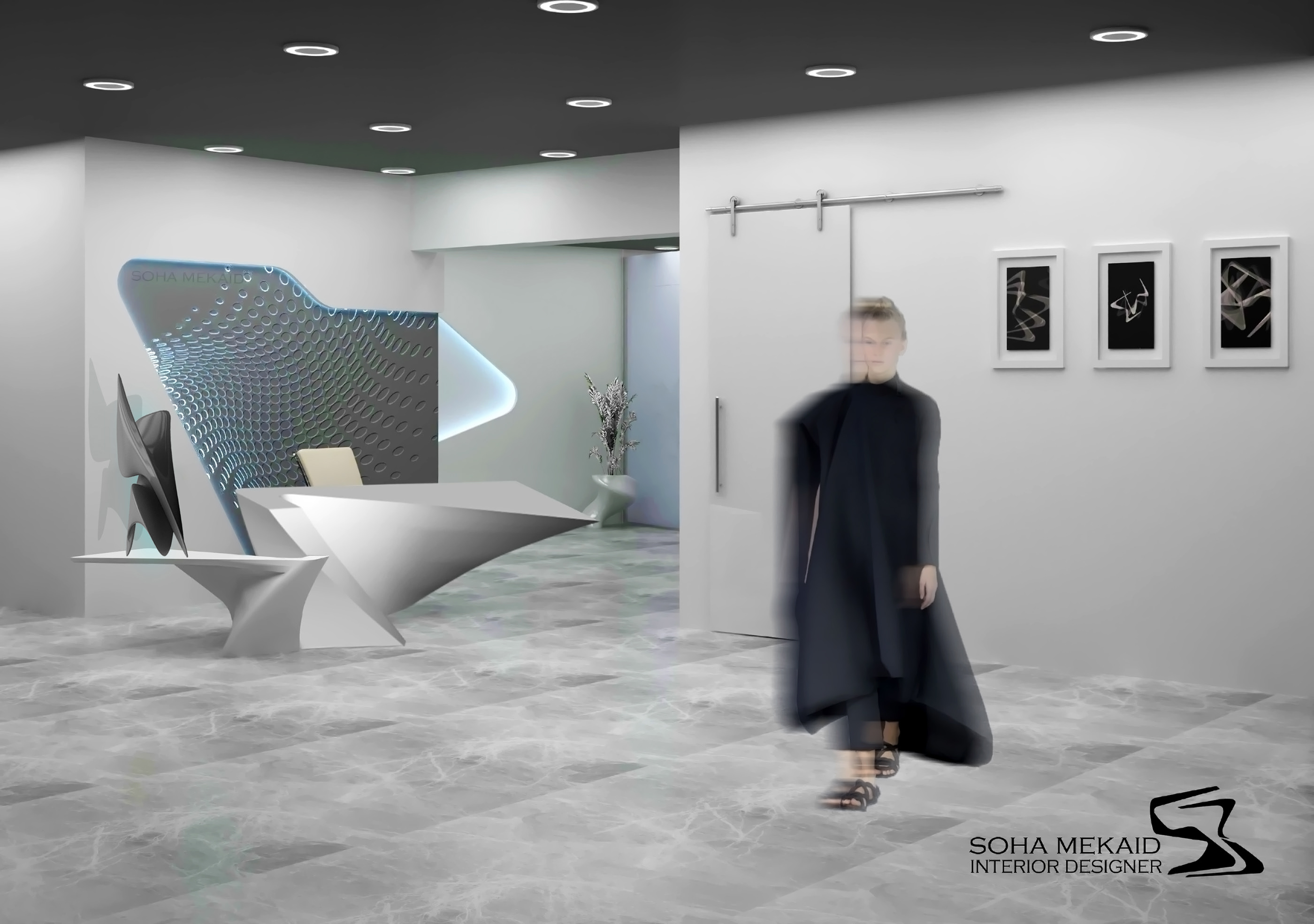 建筑工作室雕塑空间设计-1