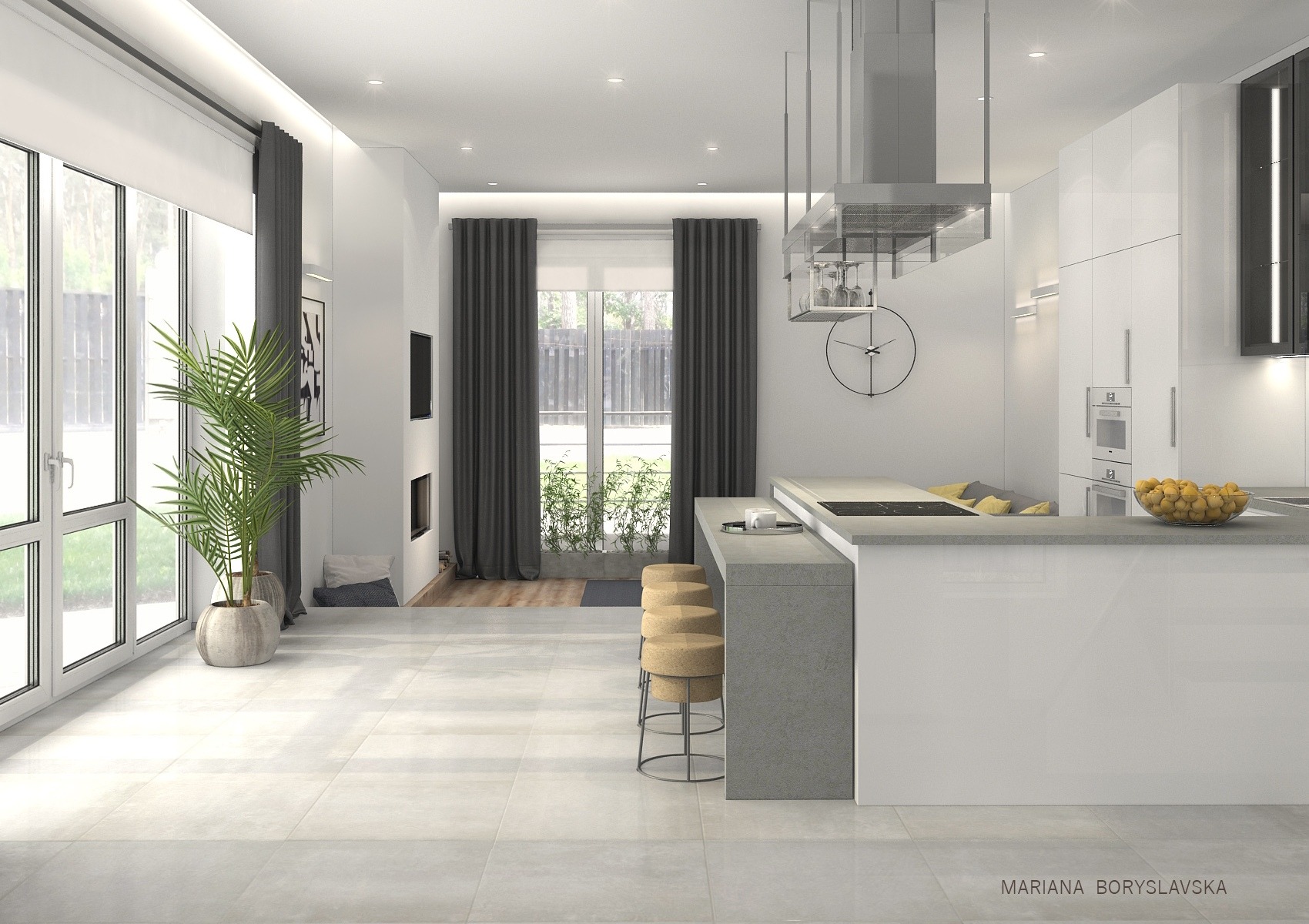 基辅 147 平米联排别墅现代室内设计-11