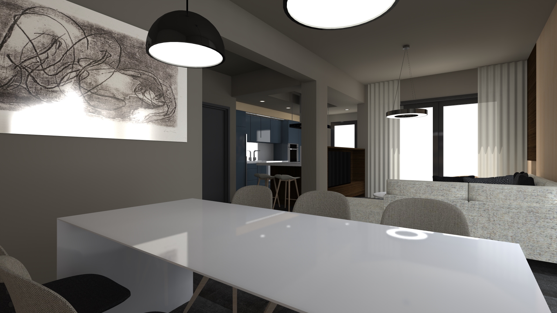 120 平米公寓，打造极简生活空间-0