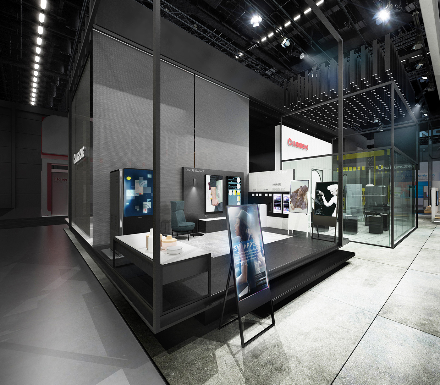 长虹 IFA 柏林展台设计 | 现代建筑模块与智能家居的完美融合-19