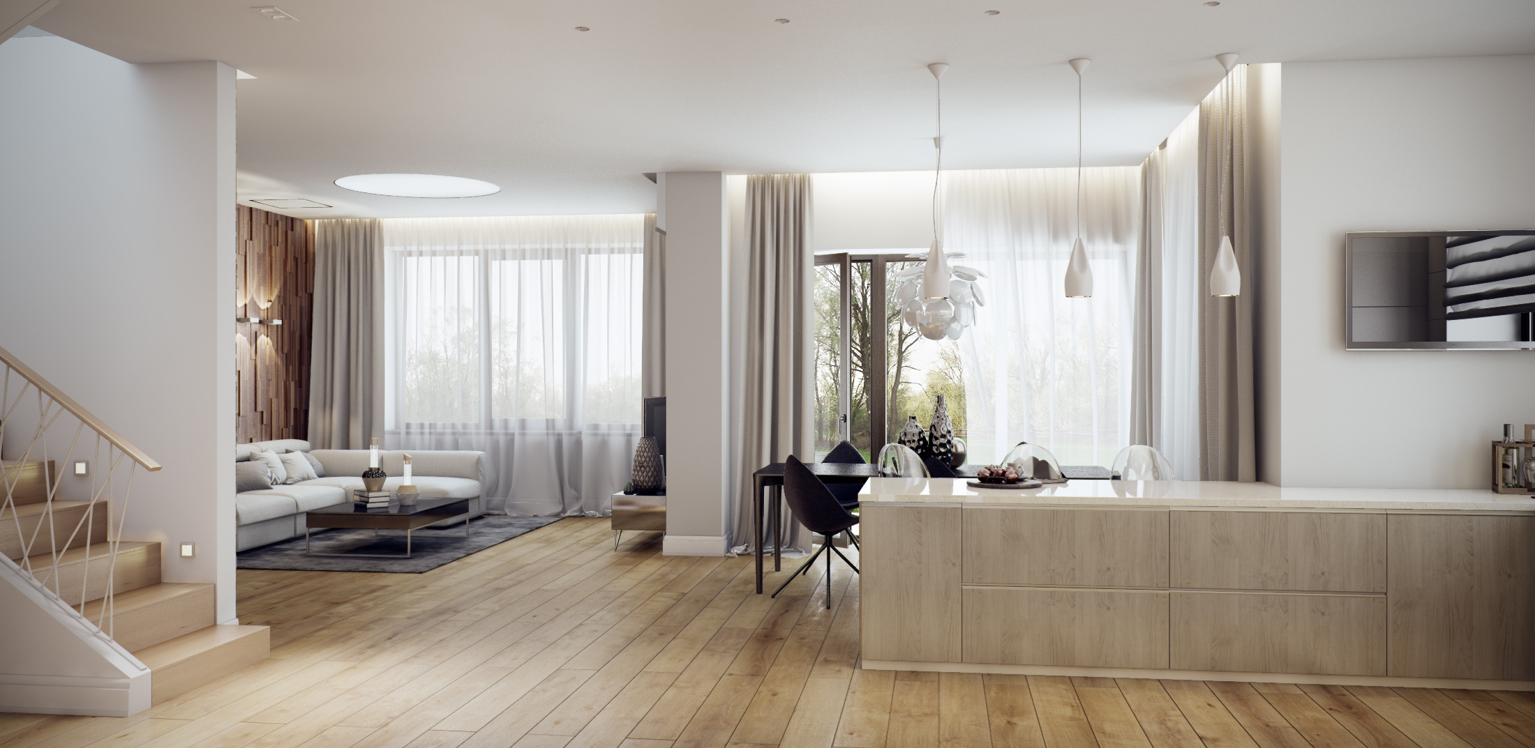 莫斯科郊区别墅时尚室内设计-3