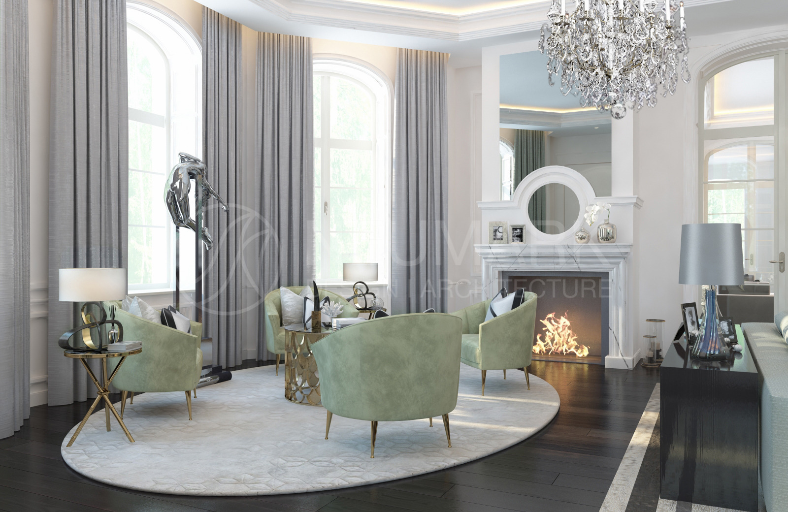 莫斯科英伦风豪华别墅设计-3