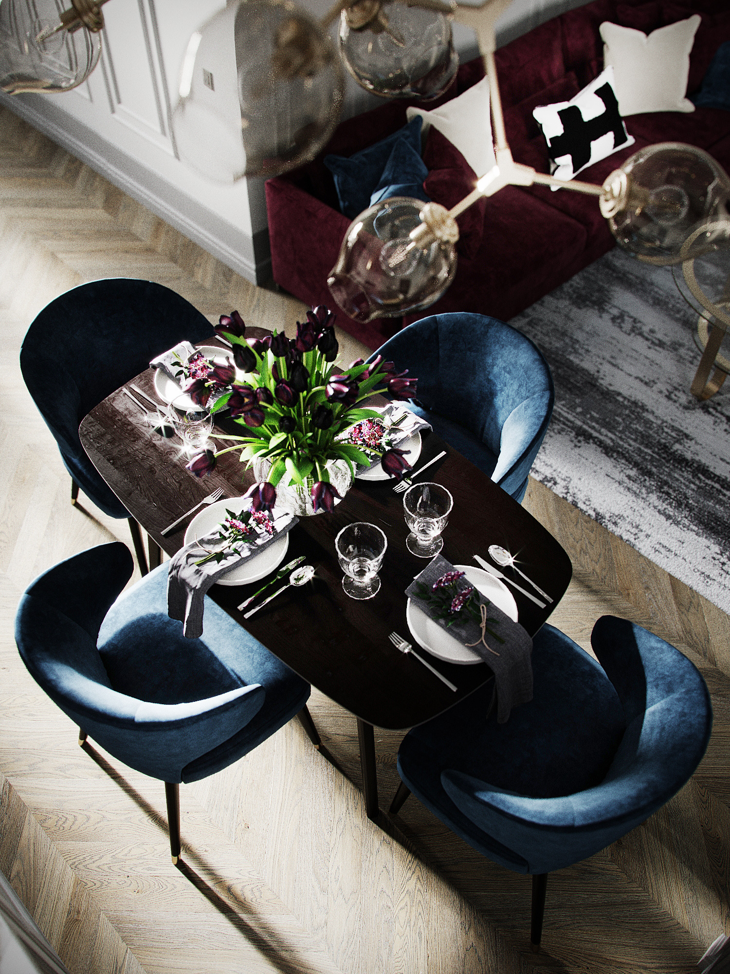 春日轻盈蓝调空间，细节尽显魅力-43