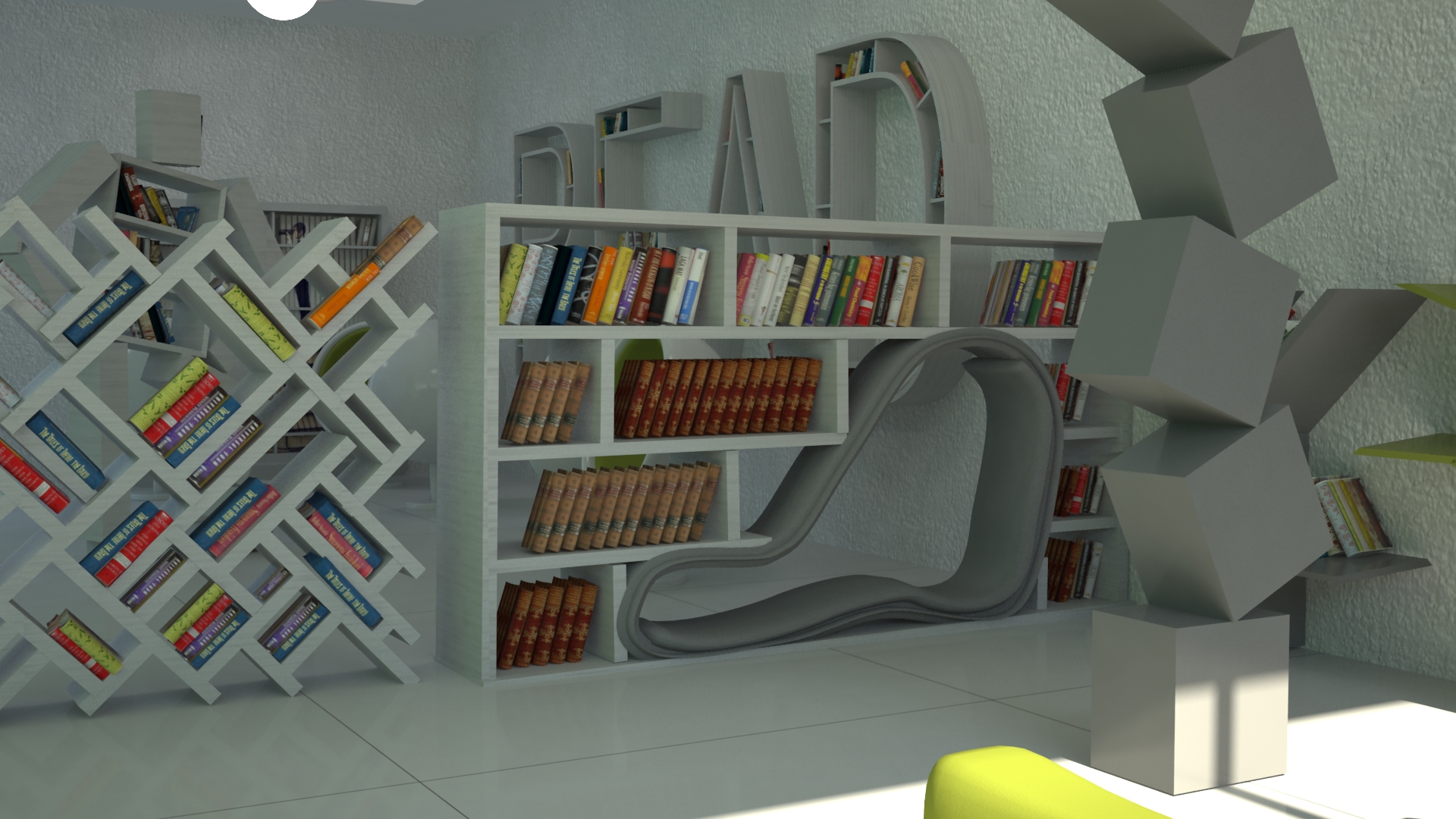 3d library Design-16
