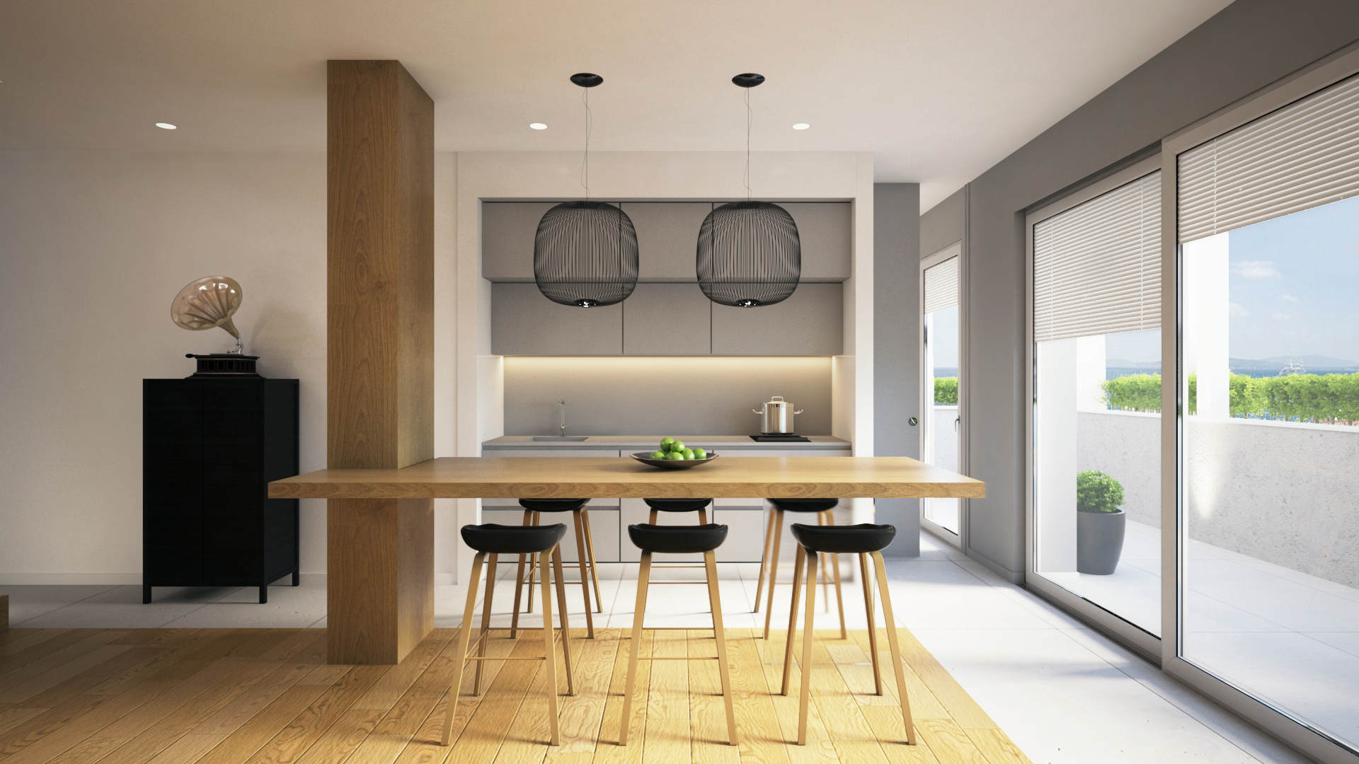 现代公寓中的传统东方元素——双厨房设计-9