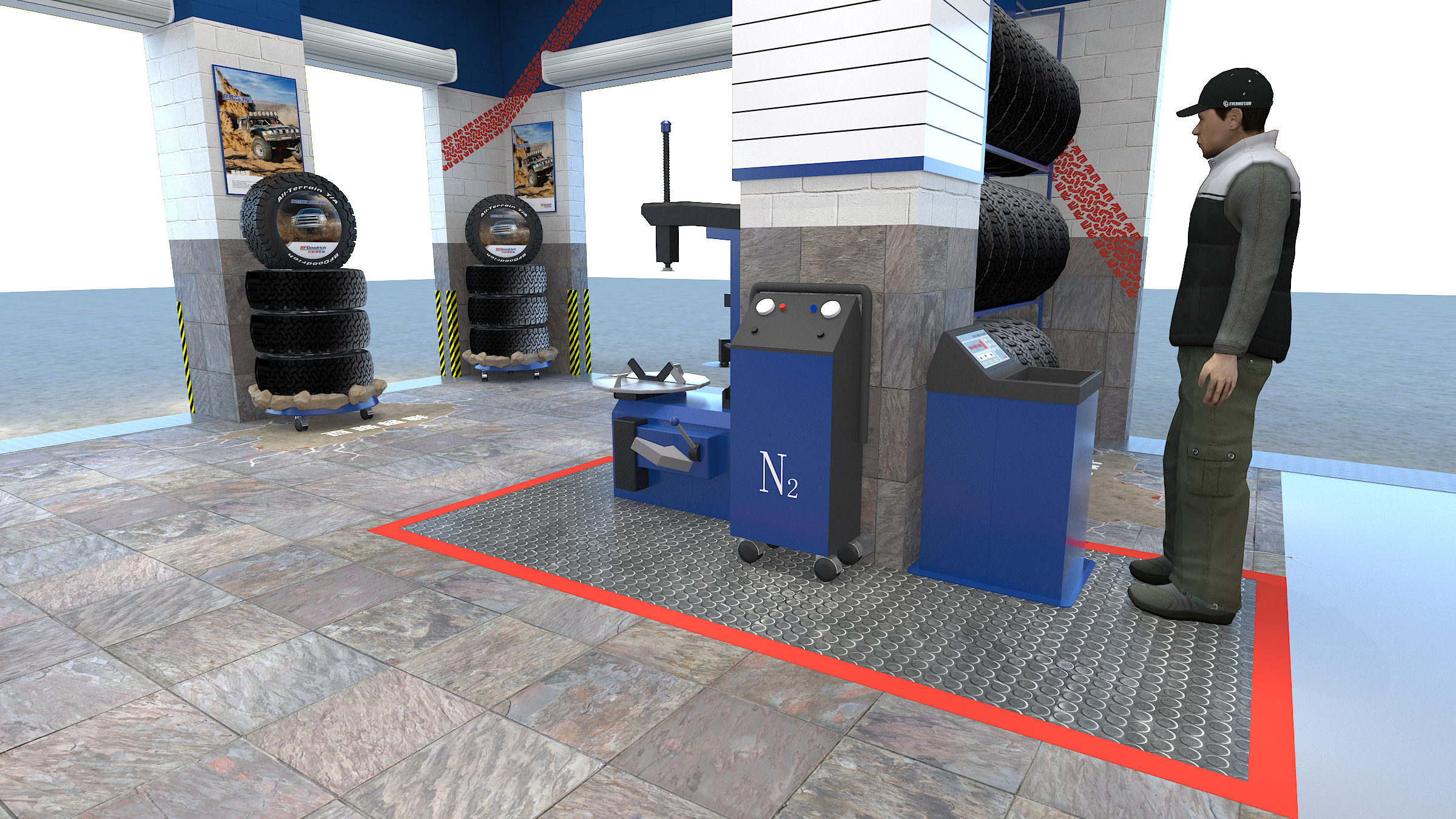 BFG 轮胎商店零售空间设计 | 现代工业风-9